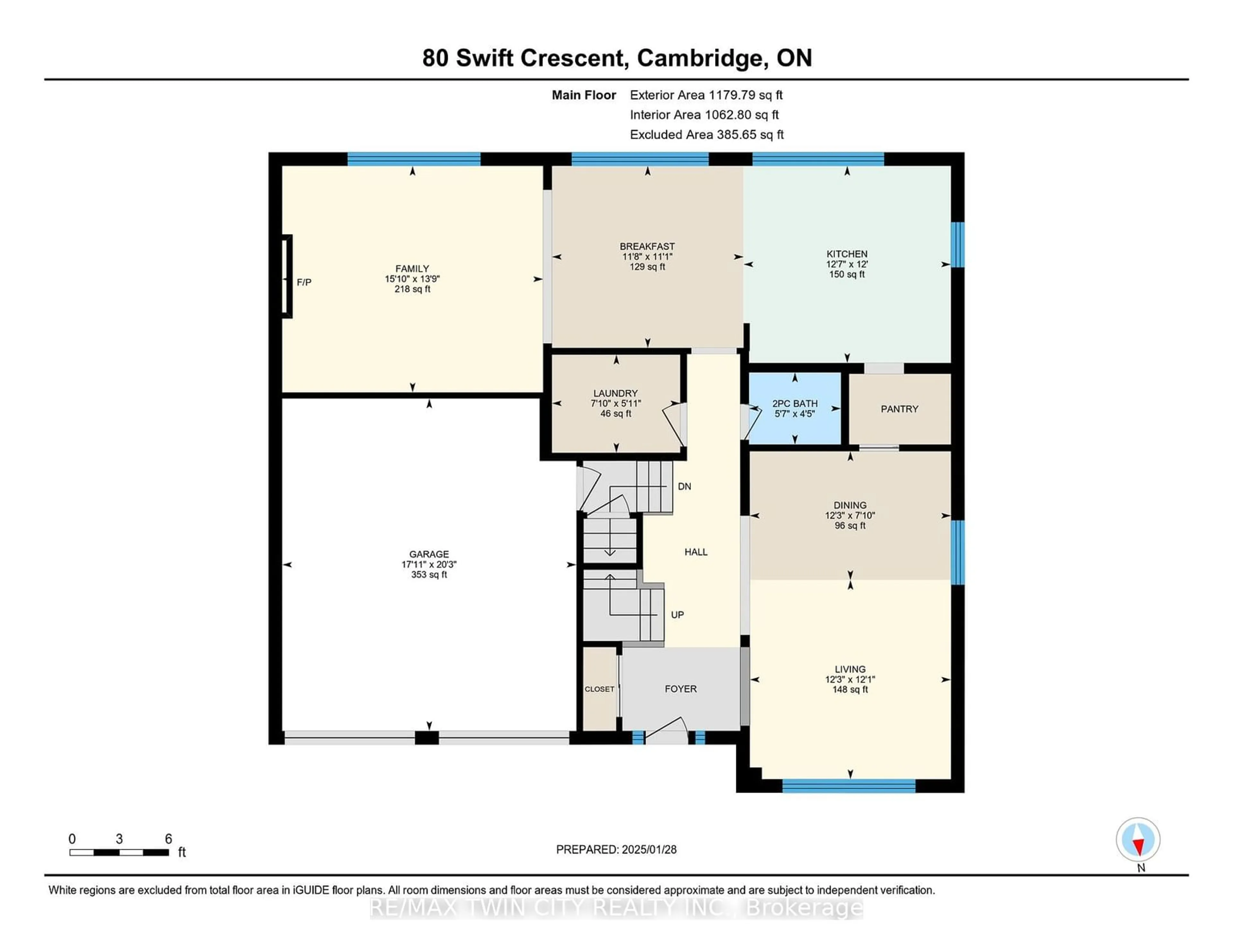 Floor plan for 80 Swift Cres, Cambridge Ontario N1P 1J9