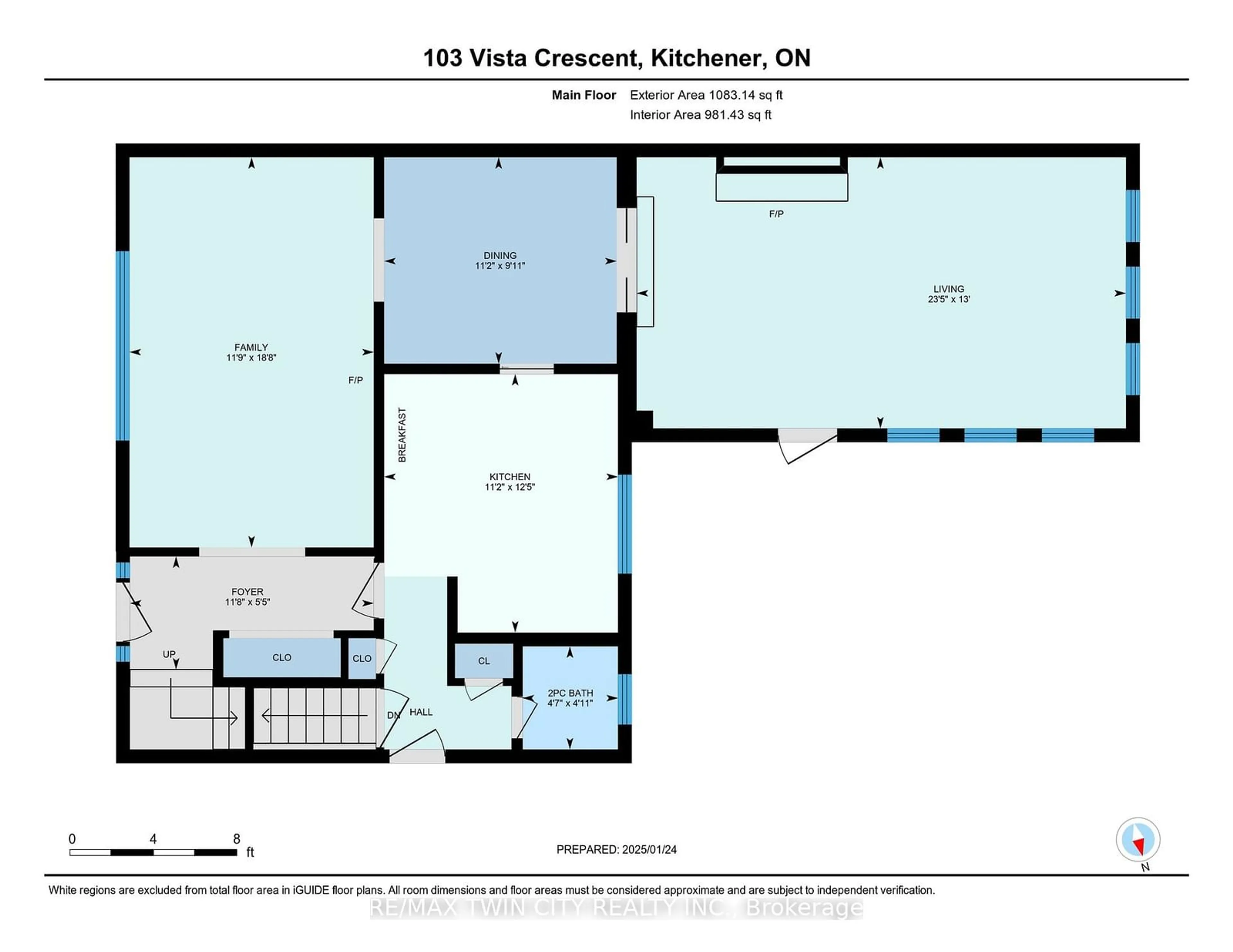 Floor plan for 103 Vista Cres, Kitchener Ontario N2M 4C8