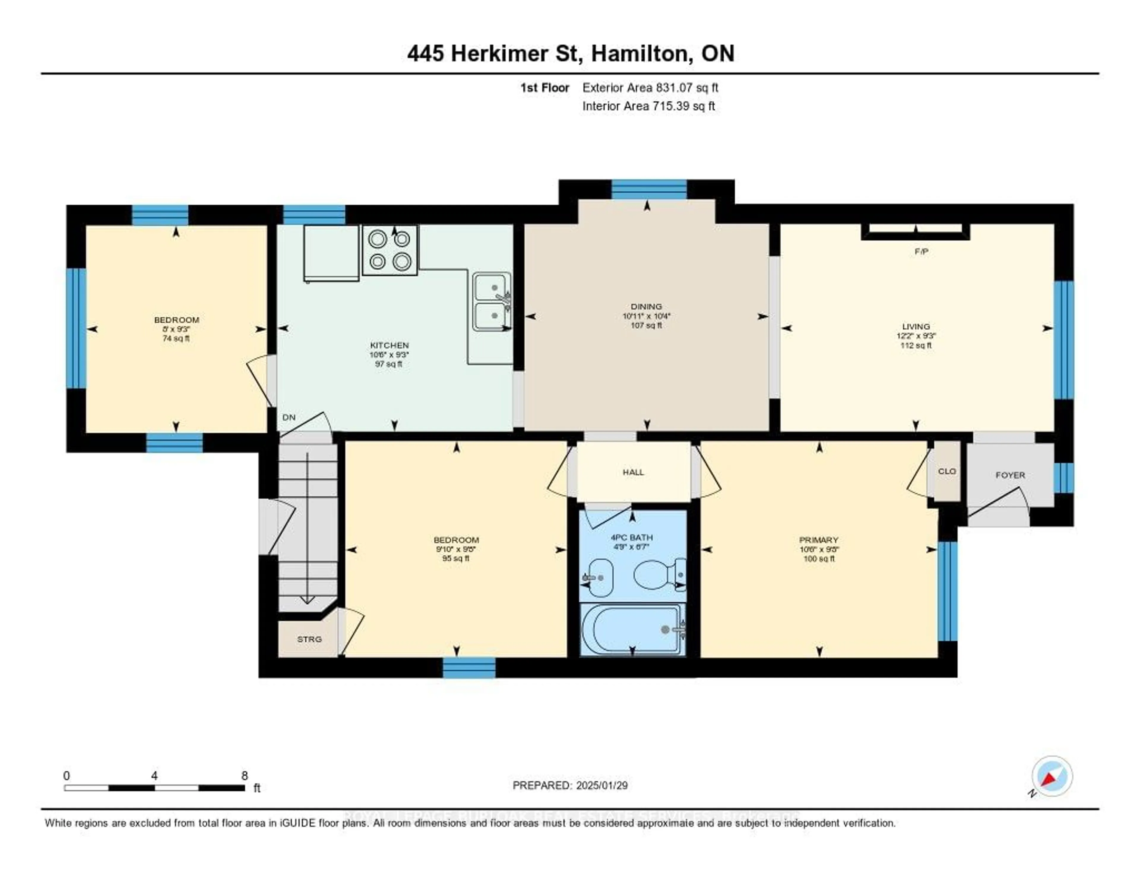 Floor plan for 445 Herkimer St, Hamilton Ontario L8P 2J4