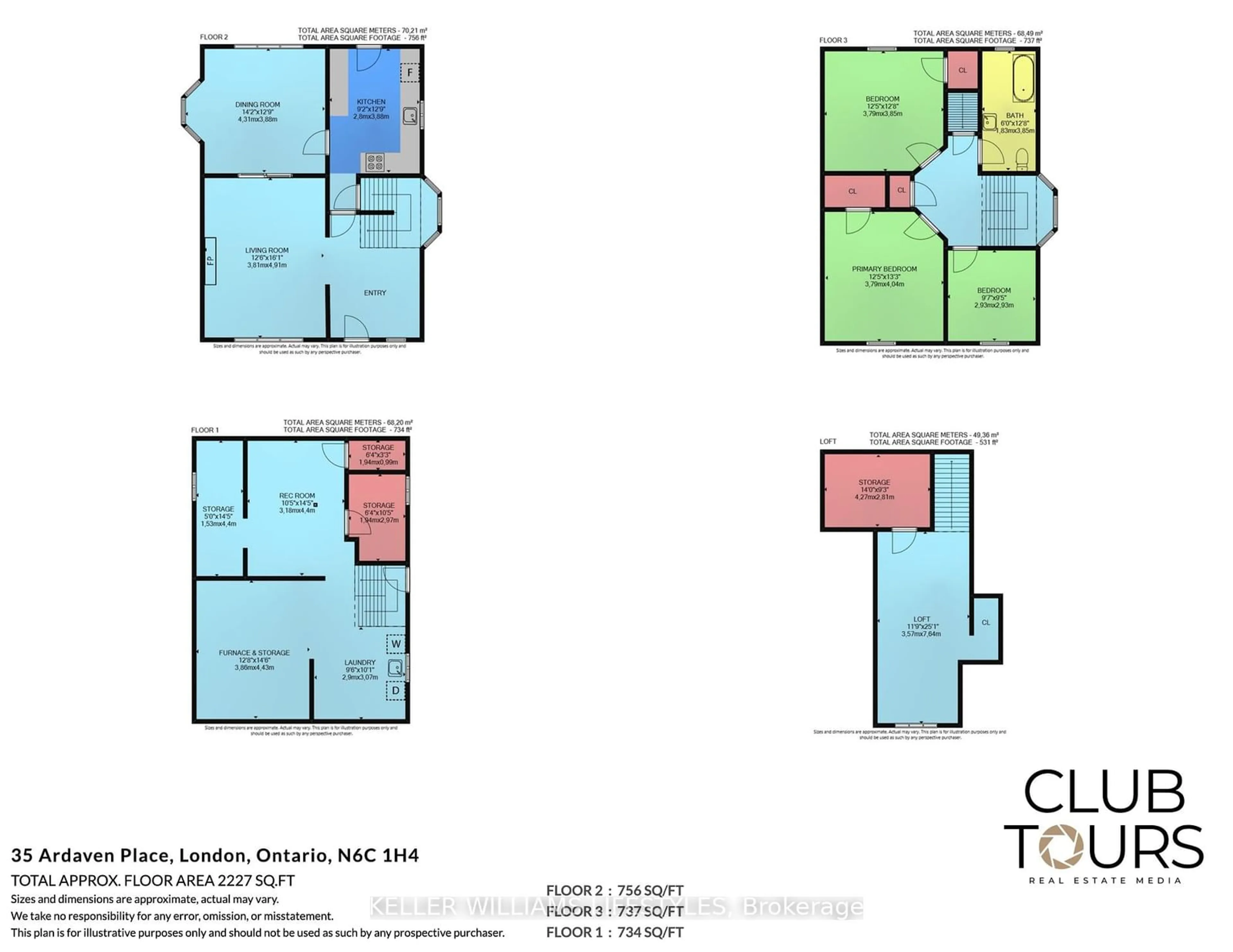 Floor plan for 35 Ardaven Pl, London Ontario N6C 1H4