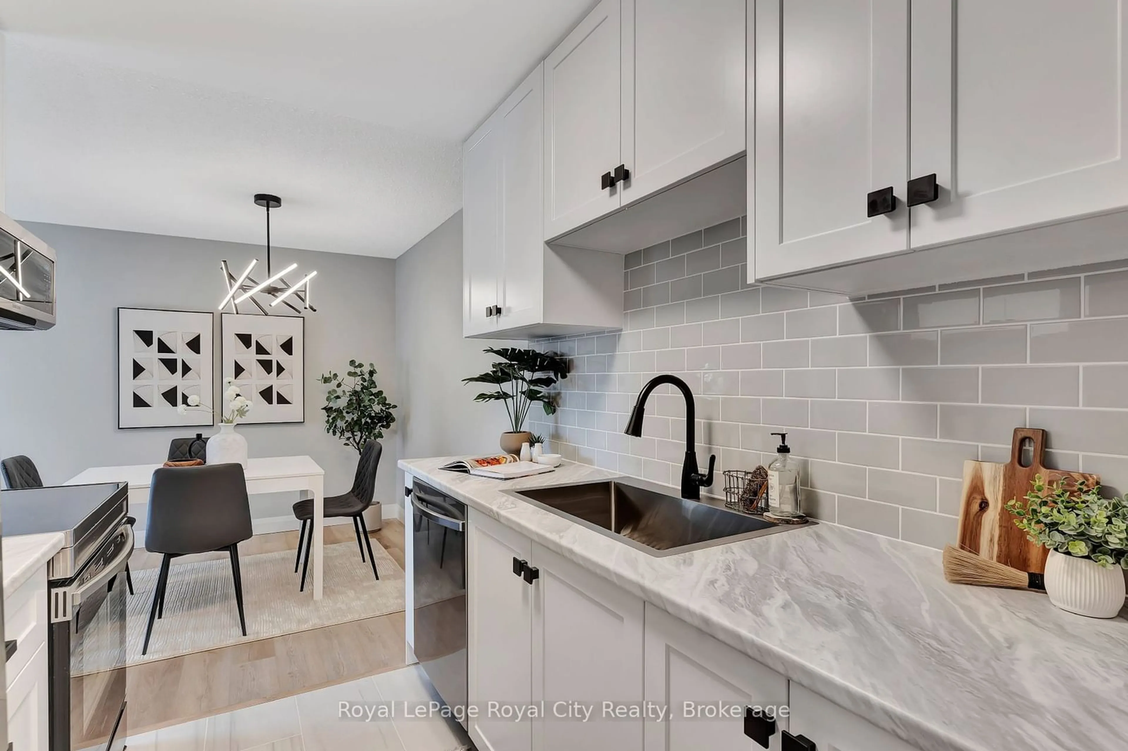 Contemporary kitchen, ceramic/tile floor for 234 Willow Rd #202, Guelph Ontario N1H 7C6