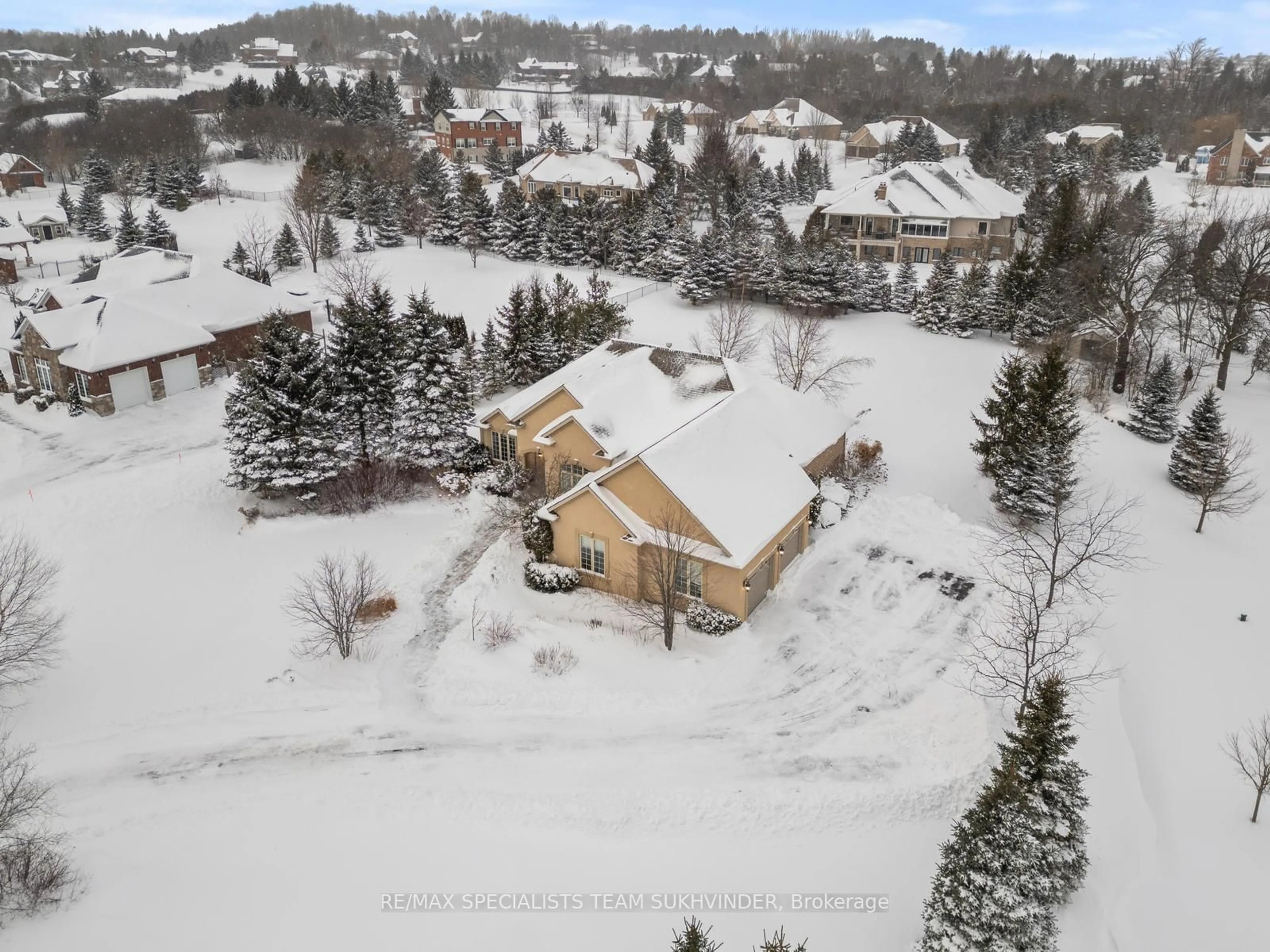 A pic from outside/outdoor area/front of a property/back of a property/a pic from drone, unknown for 38 Brookhaven Cres, East Garafraxa Ontario L9W 7M9