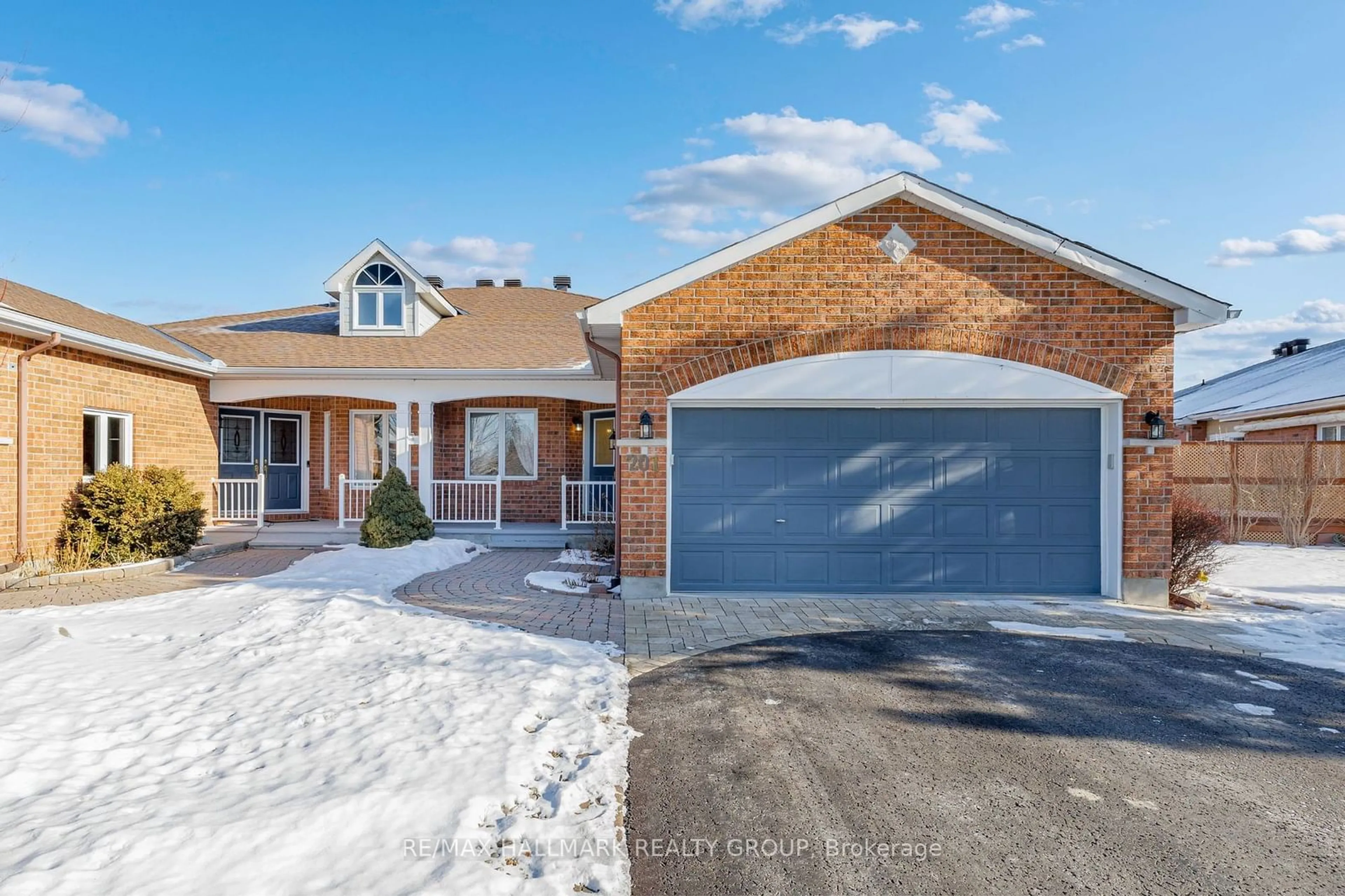 Home with brick exterior material, street for 201 Pine Hill Dr, Kanata Ontario K2M 2V1