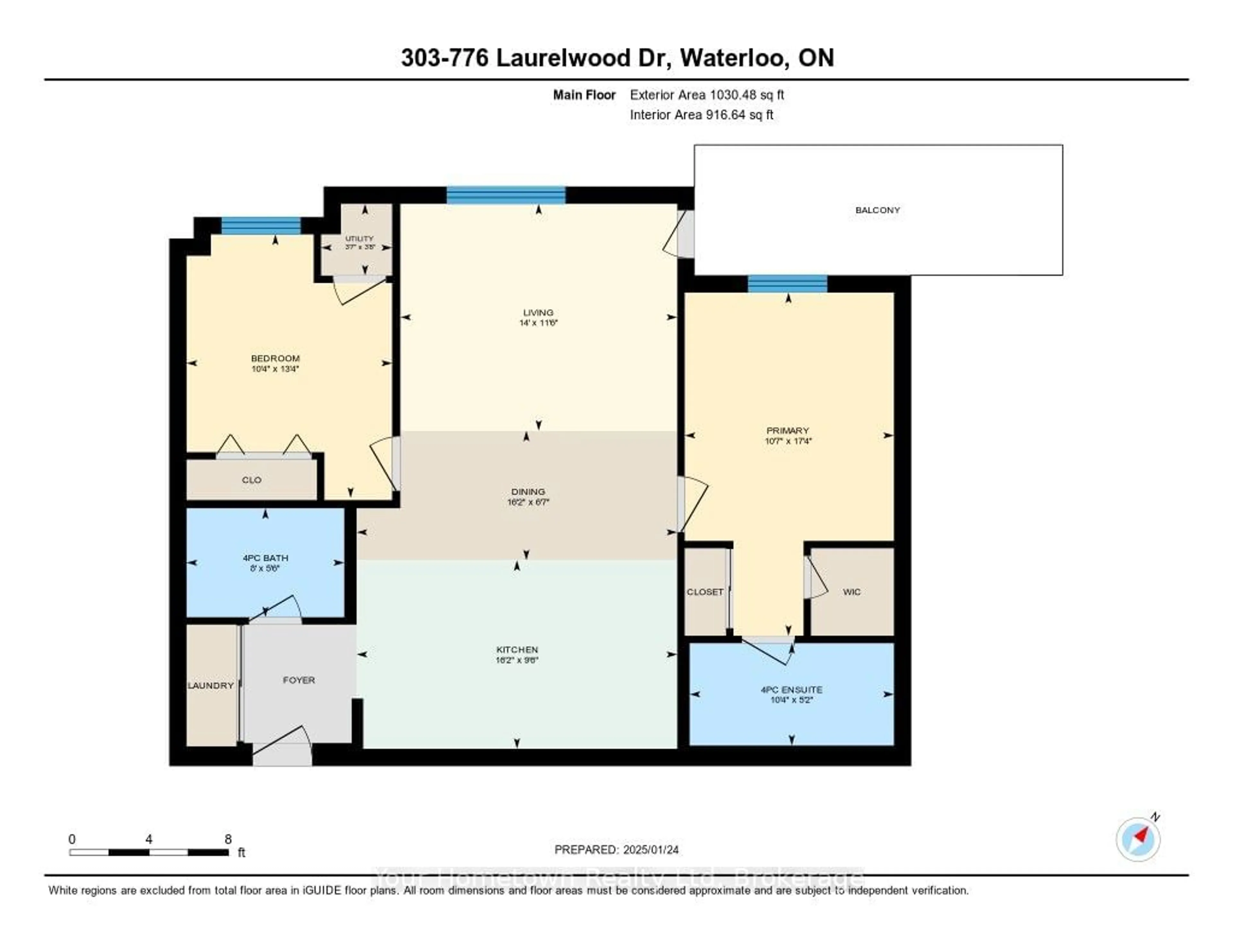 Floor plan for 776 Laurelwood Dr #303, Waterloo Ontario N2V 0A8