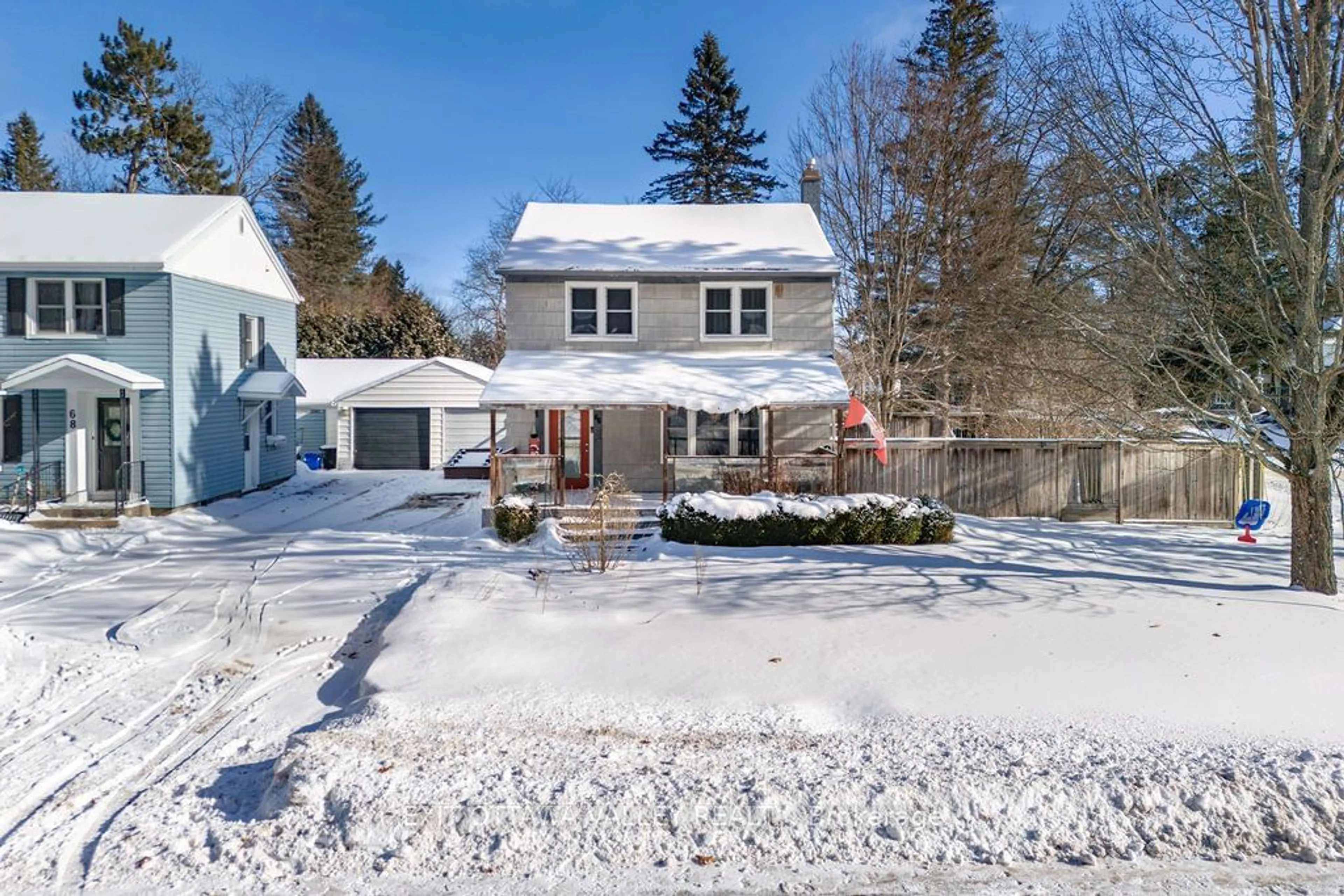 A pic from outside/outdoor area/front of a property/back of a property/a pic from drone, street for 66 Rutherford Ave, Deep River Ontario K0J 1P0