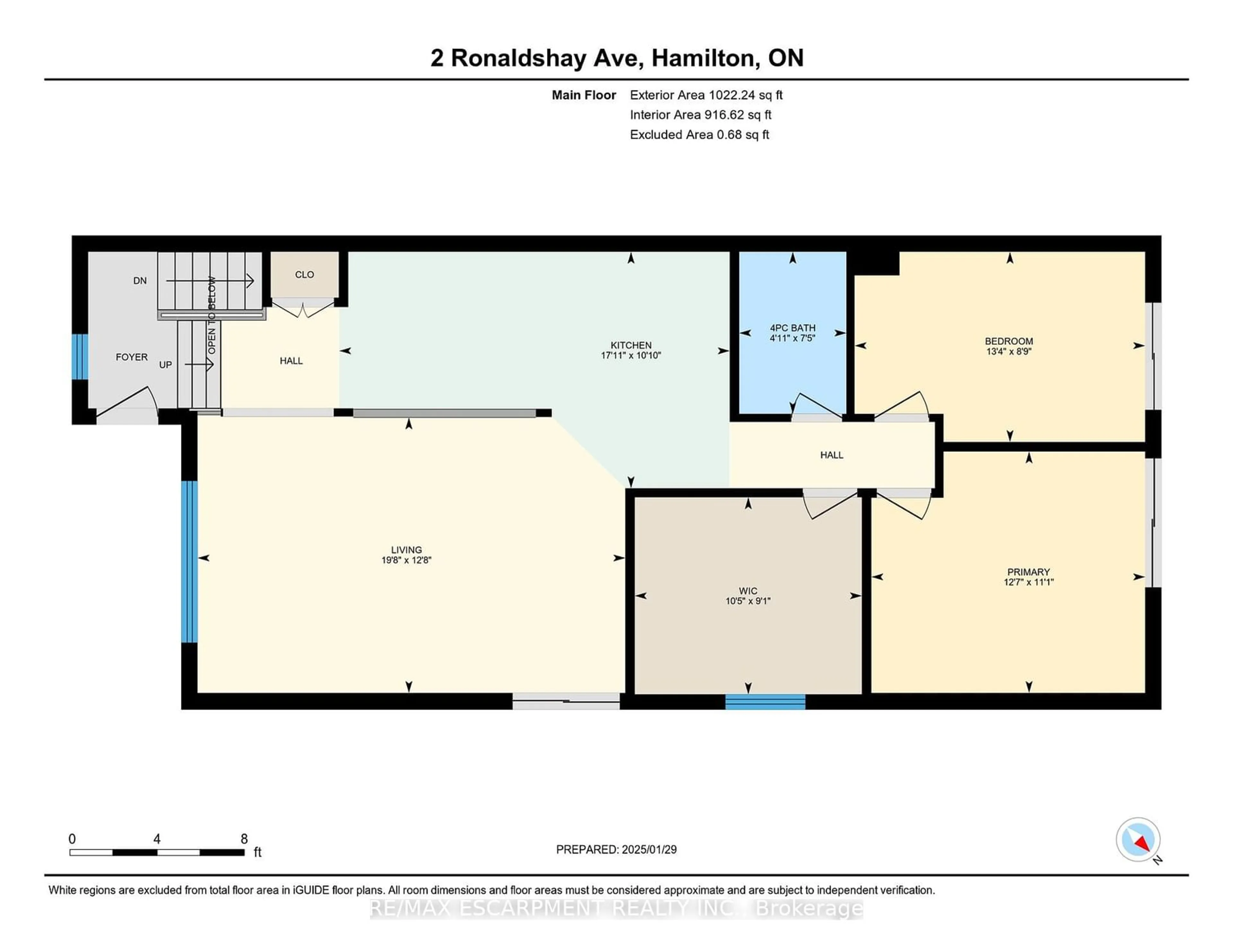 Floor plan for 2 Ronaldshay Ave, Hamilton Ontario L9A 3B1