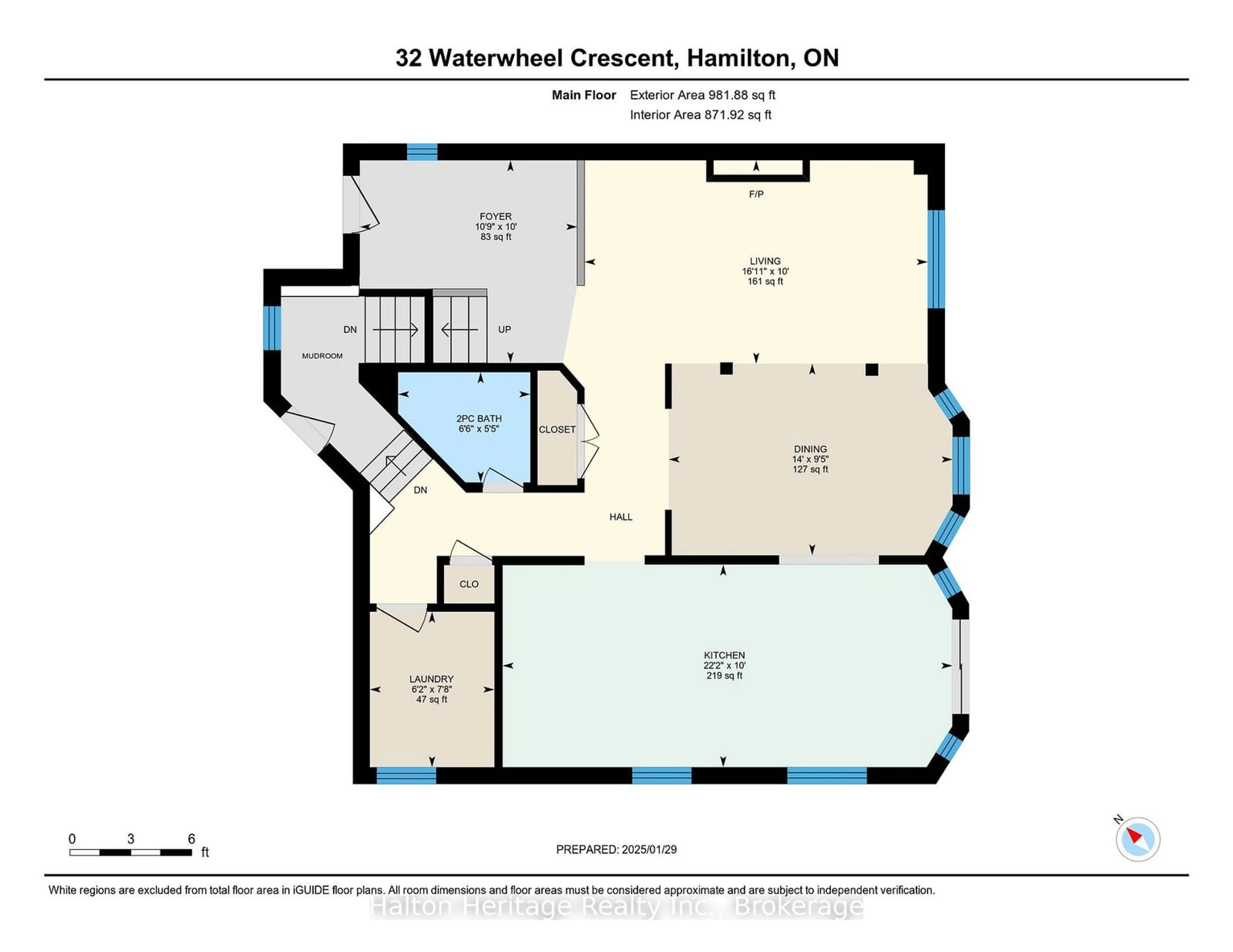 Floor plan for 32 Waterwheel Cres, Hamilton Ontario L9H 7B8