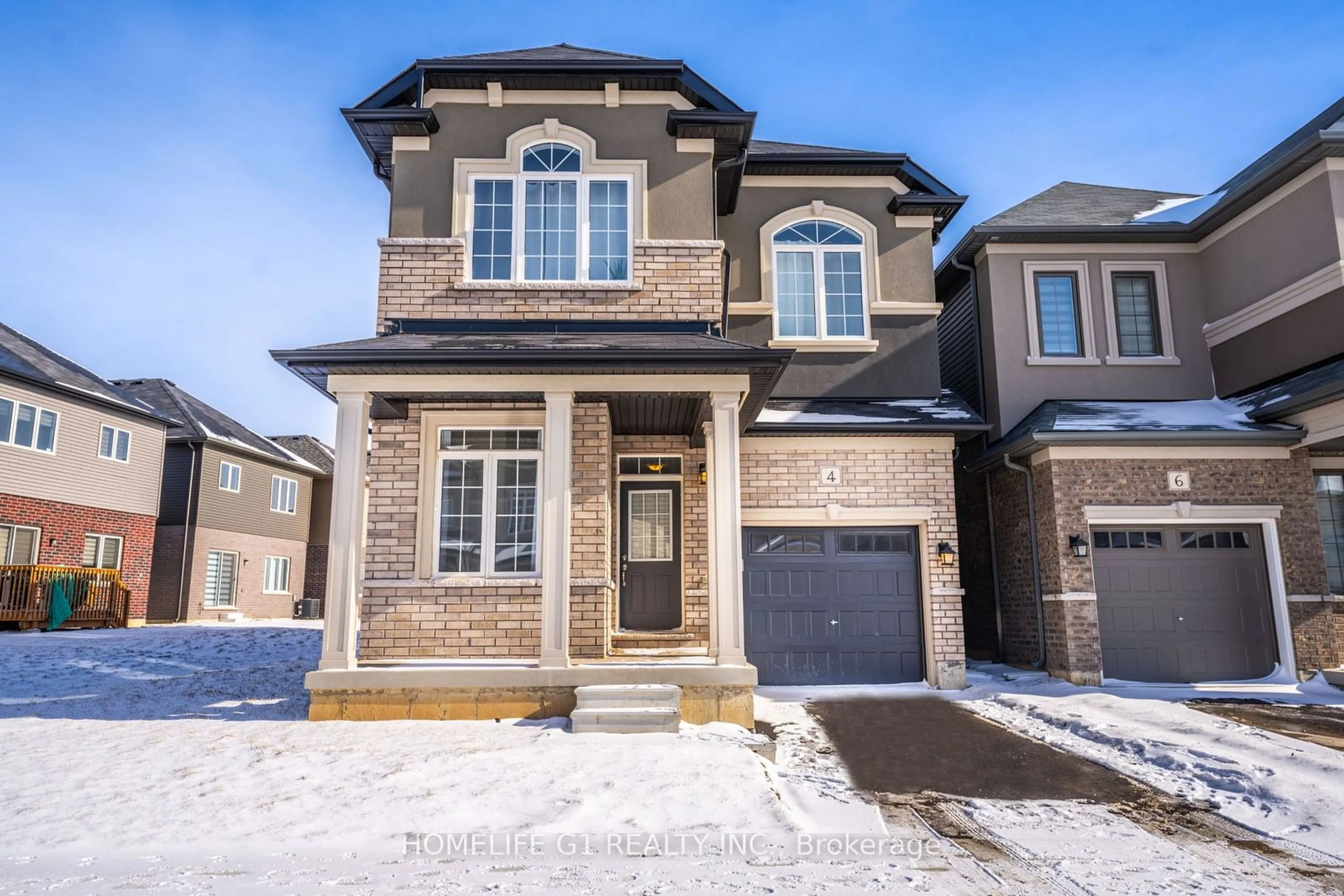 Home with brick exterior material, street for 4 Tooker Dr, Brant Ontario N3T 5L8