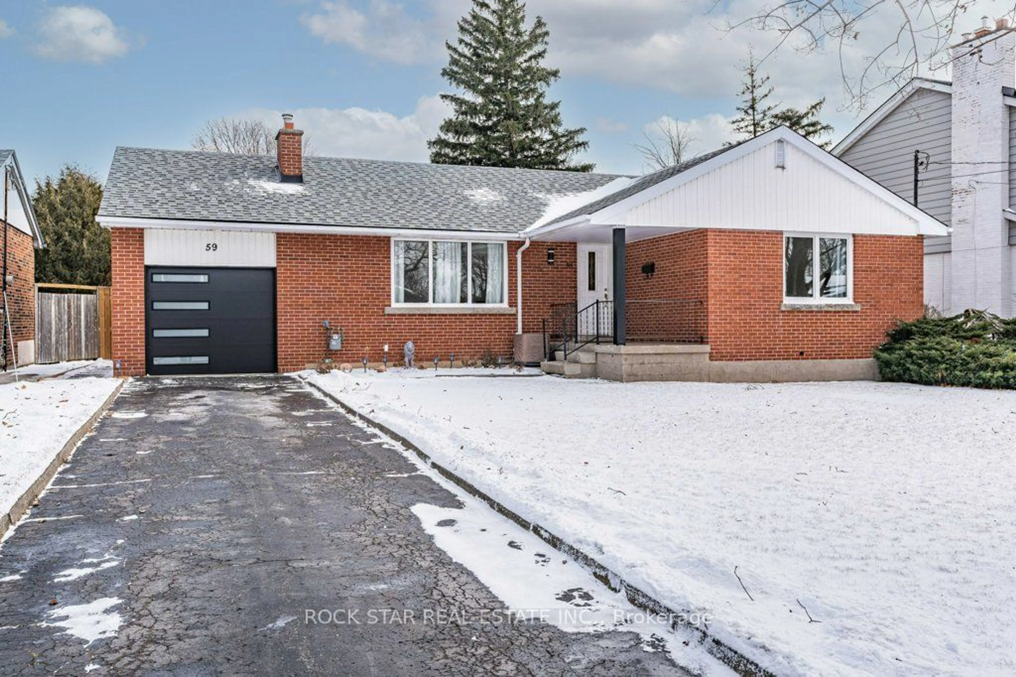 Home with brick exterior material, street for 59 Kings Forest Dr, Hamilton Ontario L8T 4J4