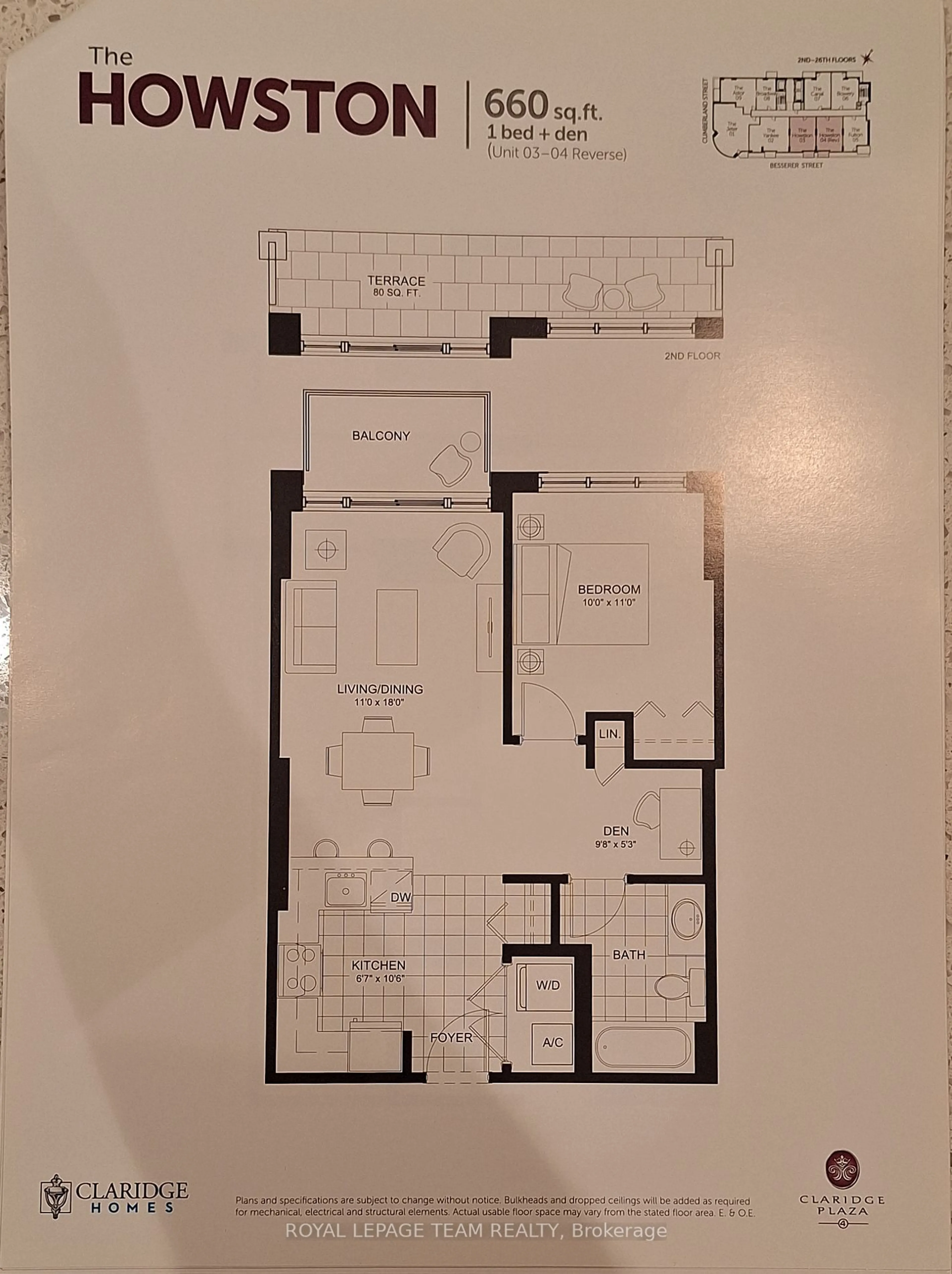 Floor plan for 242 RIDEAU St #703, Lower Town - Sandy Hill Ontario K1N 0B7