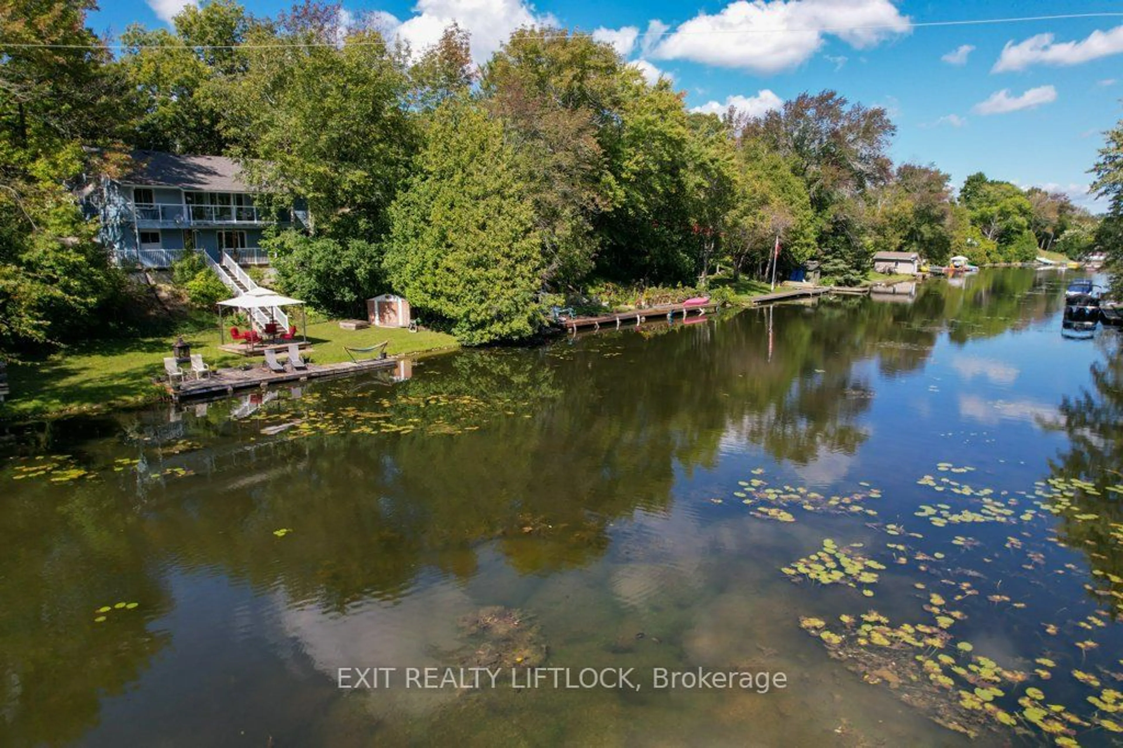 A pic from outside/outdoor area/front of a property/back of a property/a pic from drone, water/lake/river/ocean view for 783 Fife's Bay Marina Lane, Smith-Ennismore-Lakefield Ontario K9J 0C6