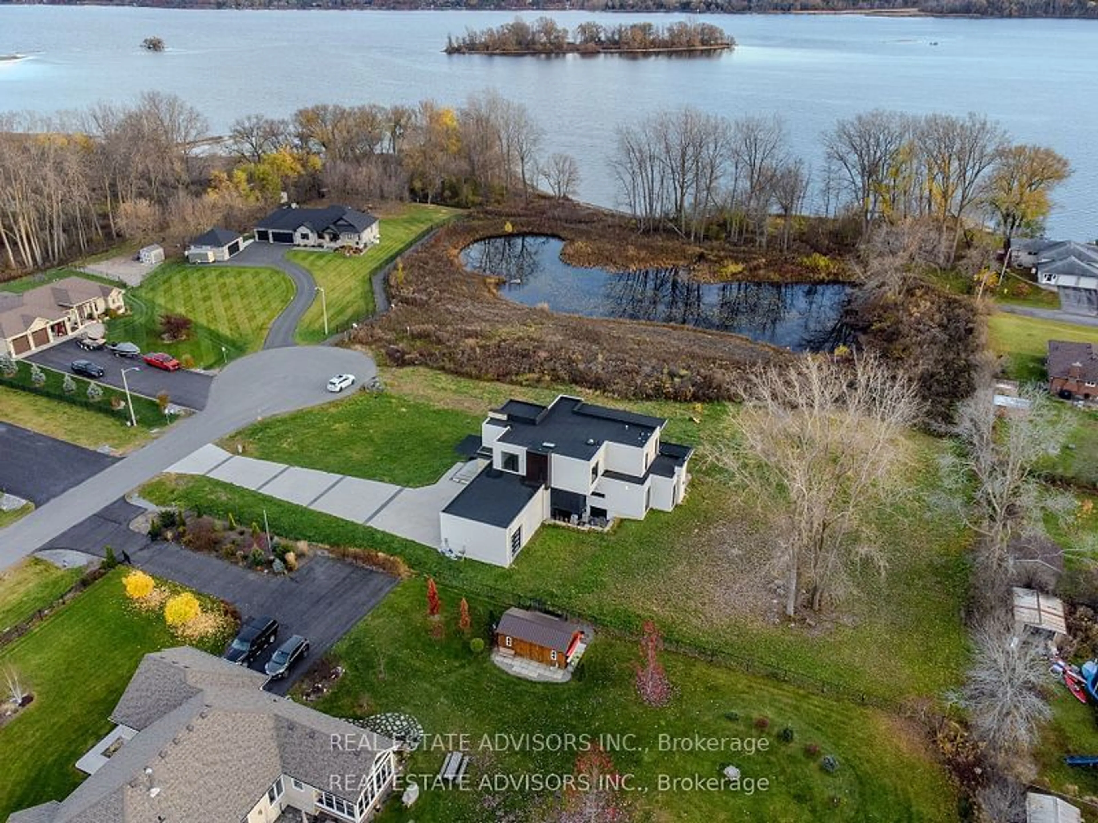 A pic from outside/outdoor area/front of a property/back of a property/a pic from drone, water/lake/river/ocean view for 16 Bayswater Rd, Quinte West Ontario K8V 5P5