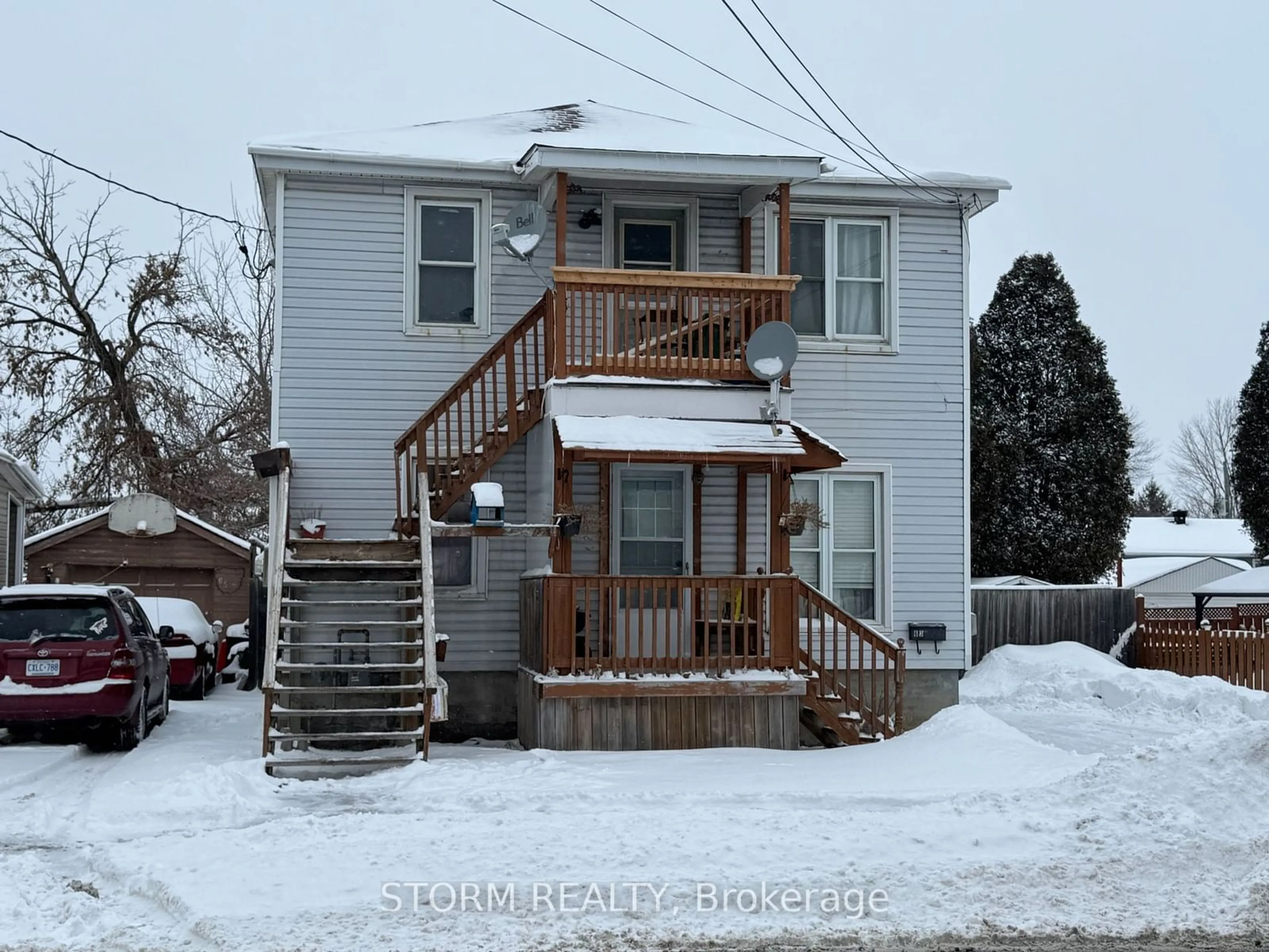 A pic from outside/outdoor area/front of a property/back of a property/a pic from drone, street for 63-63A Eleventh St, Cornwall Ontario K6J 3A8