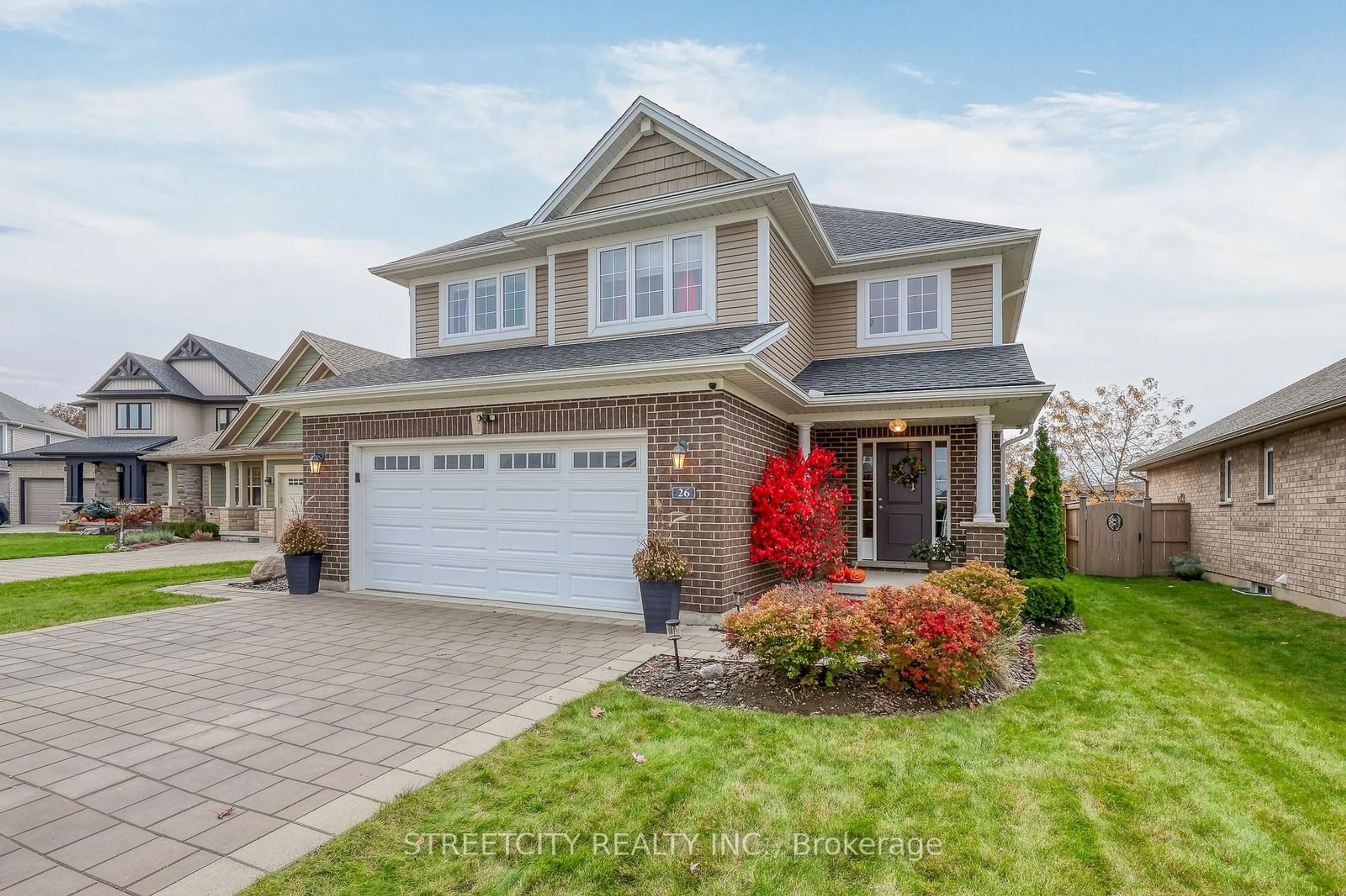 Home with brick exterior material, street for 26 Bridle Path, St. Thomas Ontario N5R 0C1