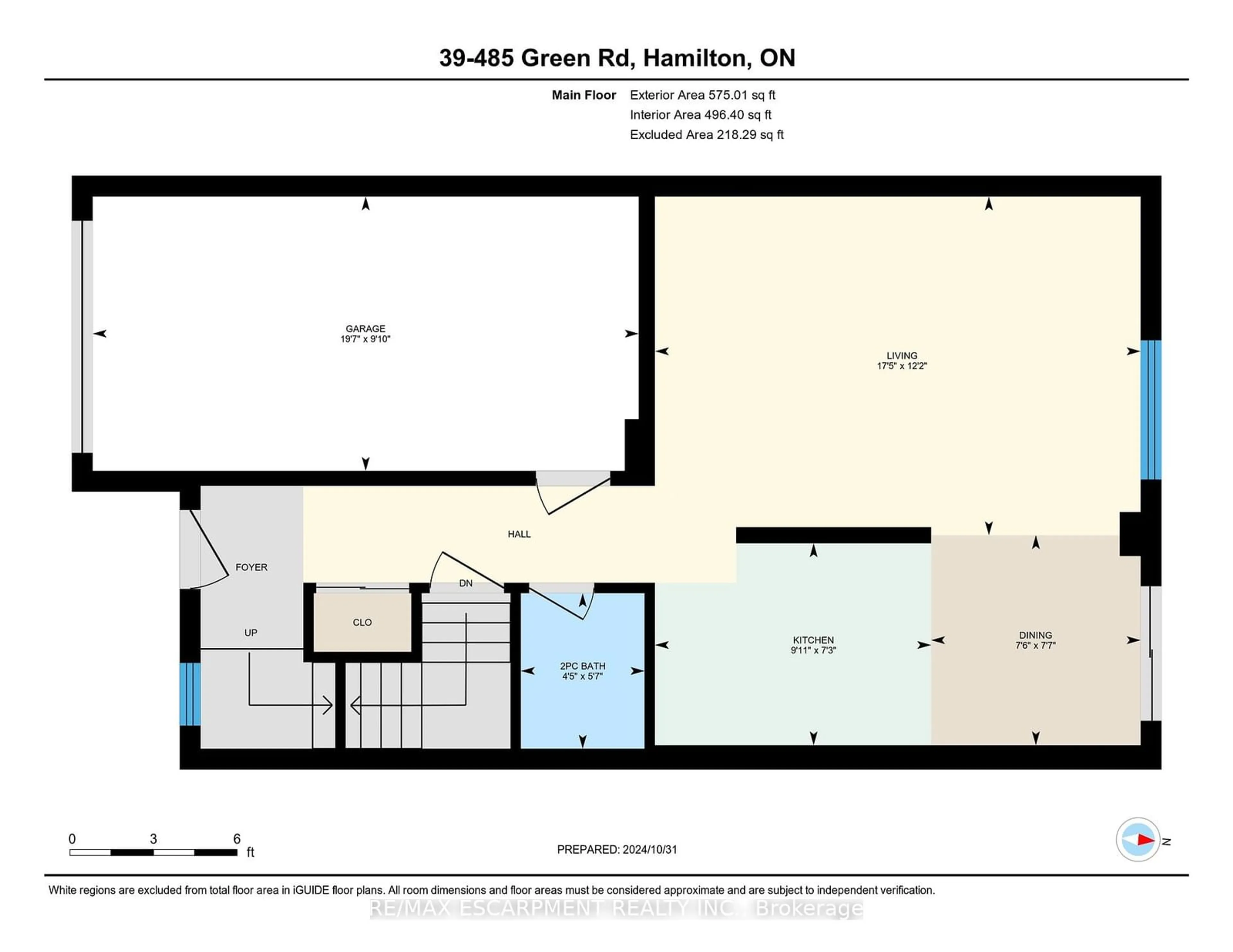 Floor plan for 485 Green Rd #39, Hamilton Ontario L8E 6A8