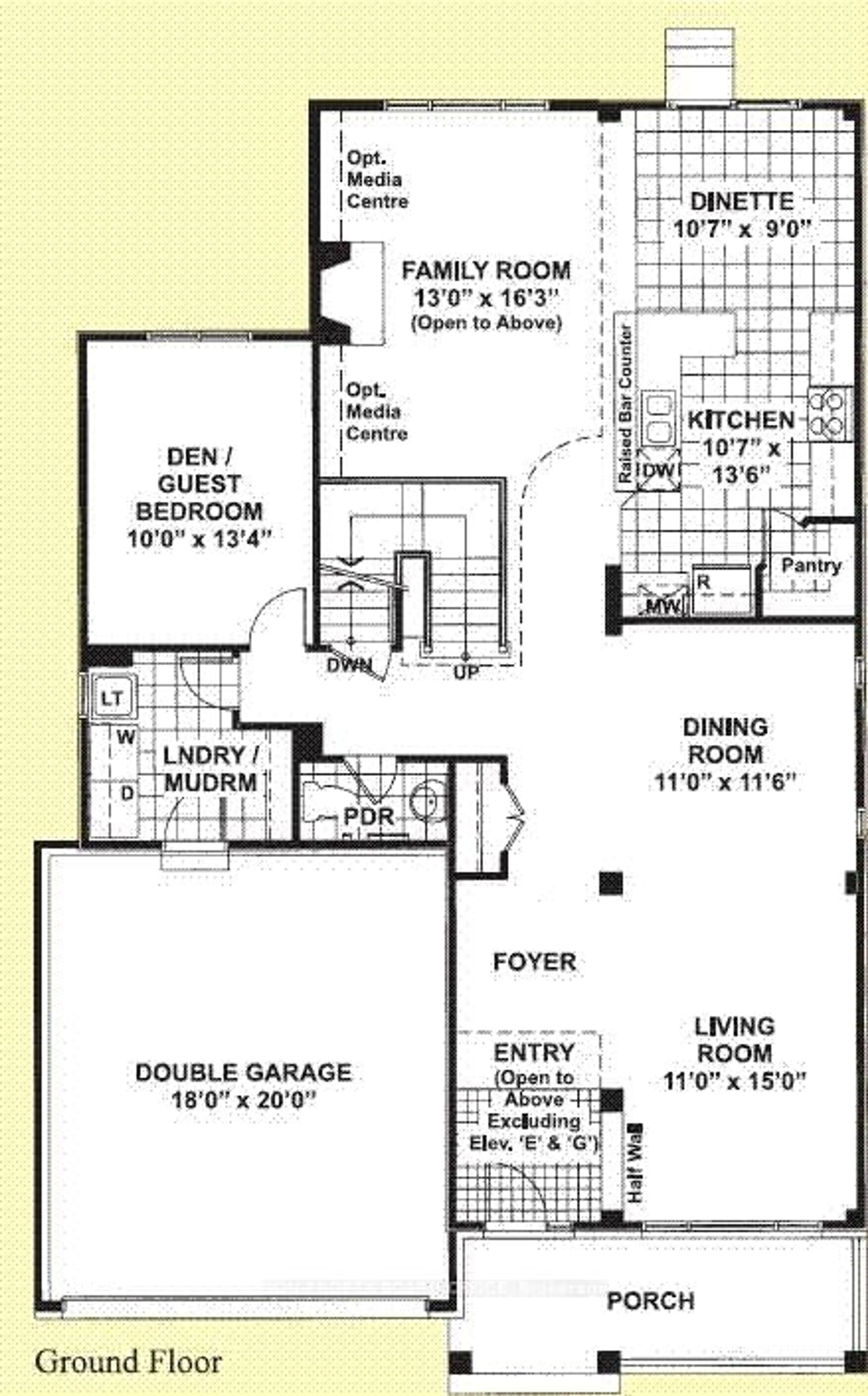 Floor plan for 14 Escade Dr, Ottawa Ontario K2G 6R9