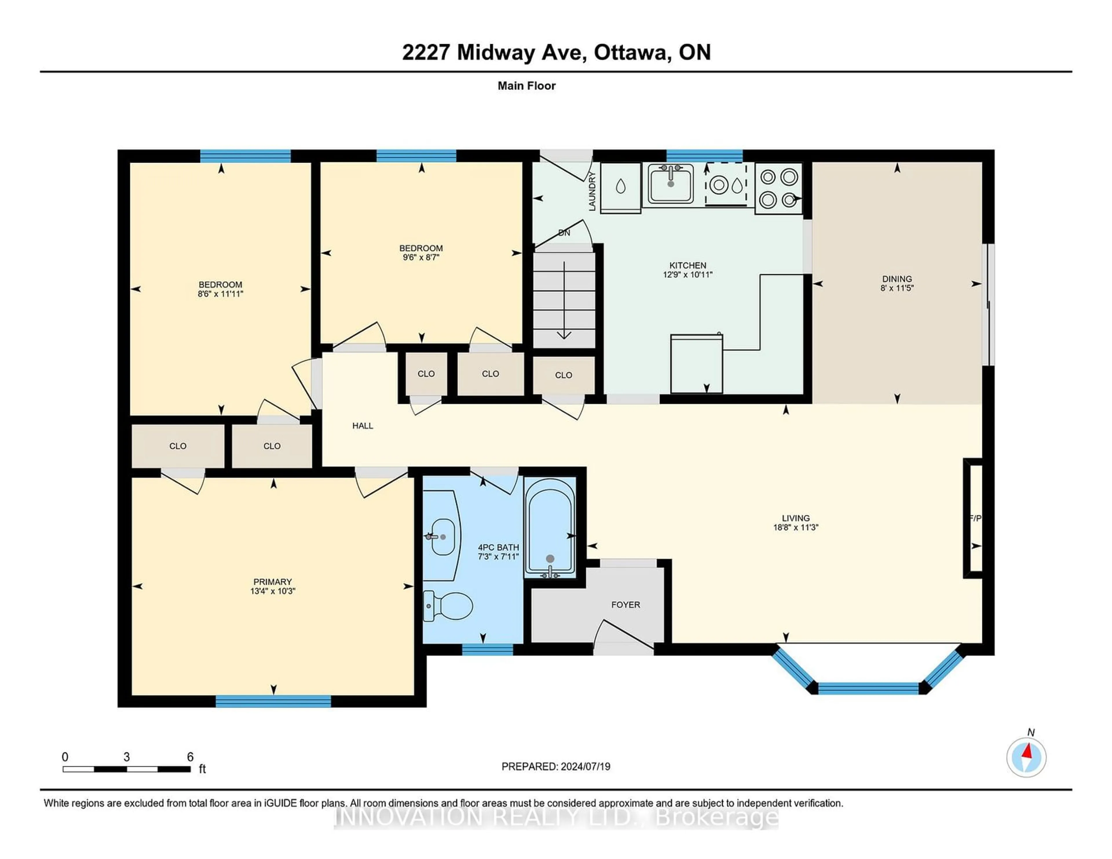 Floor plan for 2227 Midway Ave, Woodroffe Ontario K2B 6V6