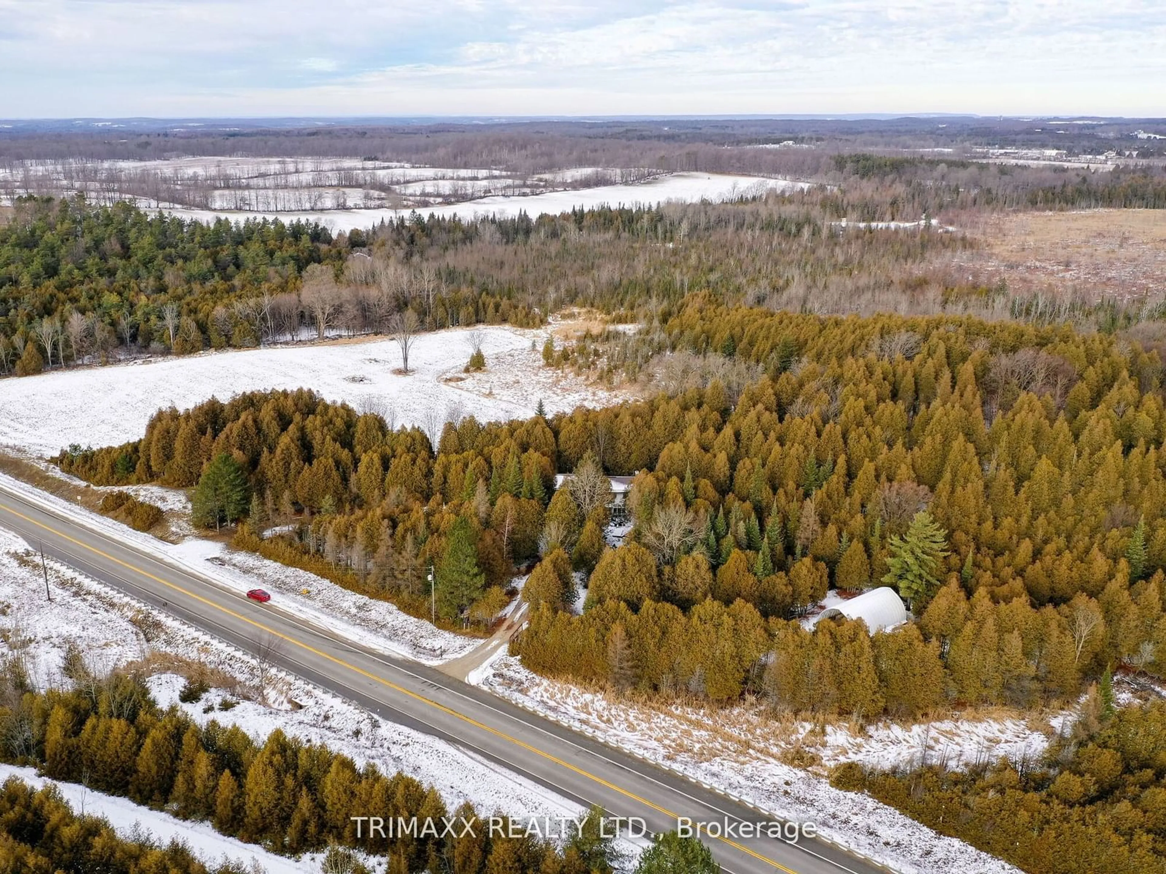 A pic from outside/outdoor area/front of a property/back of a property/a pic from drone, forest/trees view for 776587 Highway 10, Chatsworth Ontario N0H 1R0