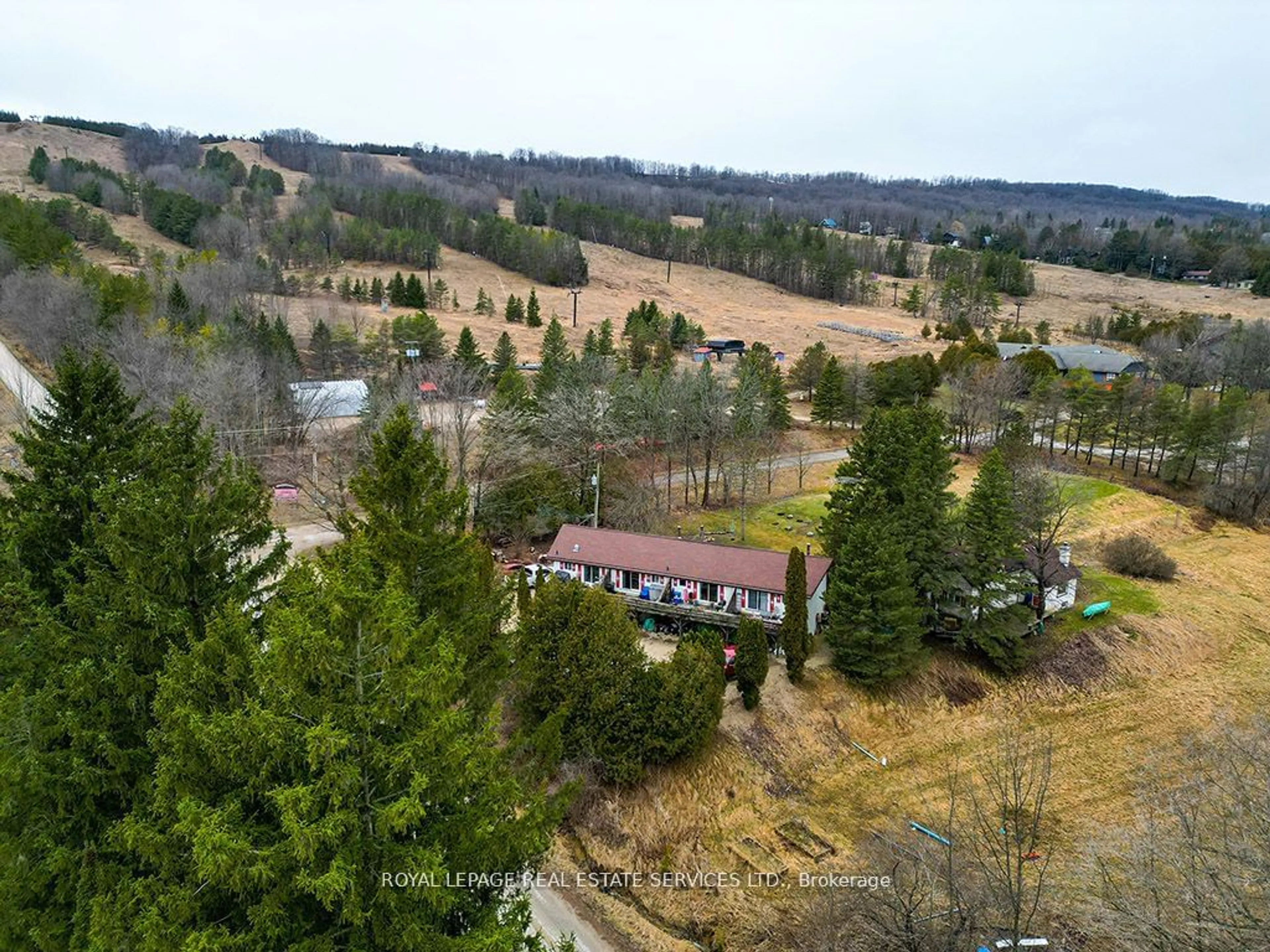 A pic from outside/outdoor area/front of a property/back of a property/a pic from drone, forest/trees view for 566237 Sideroad 7A #3, Grey Highlands Ontario N0C 1G0