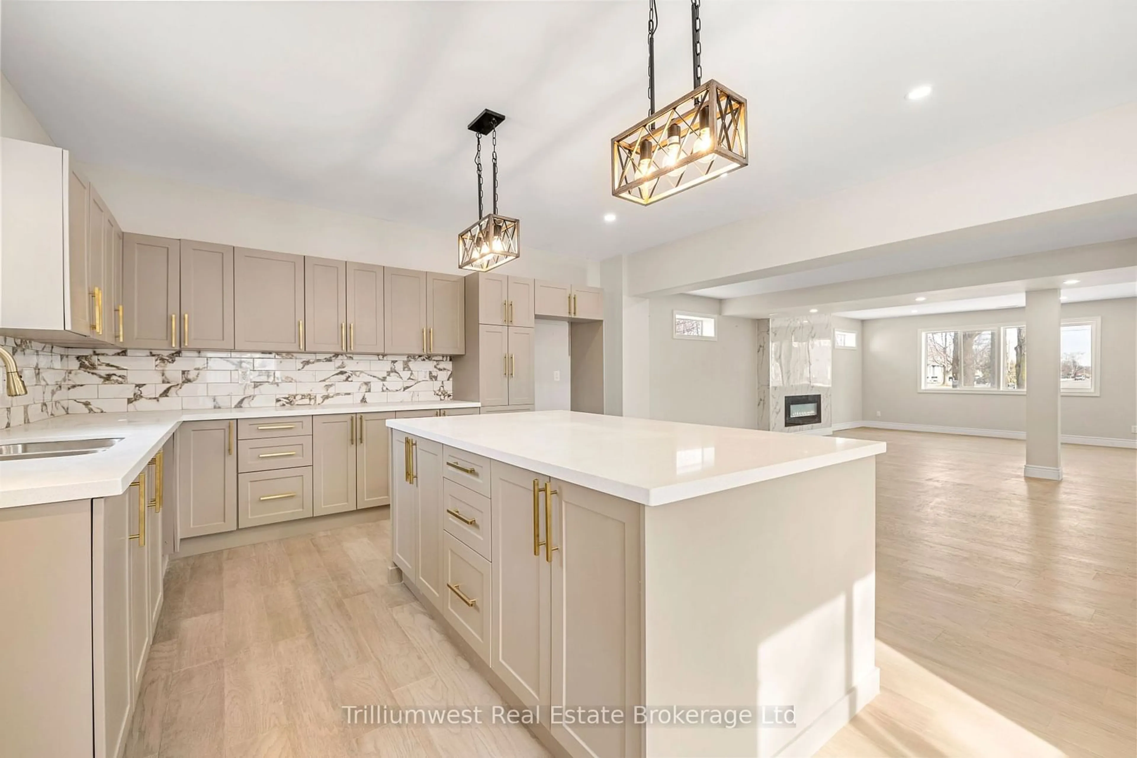 Open concept kitchen, ceramic/tile floor for 128 Ducharme St, Lakeshore Ontario N0R 1A0