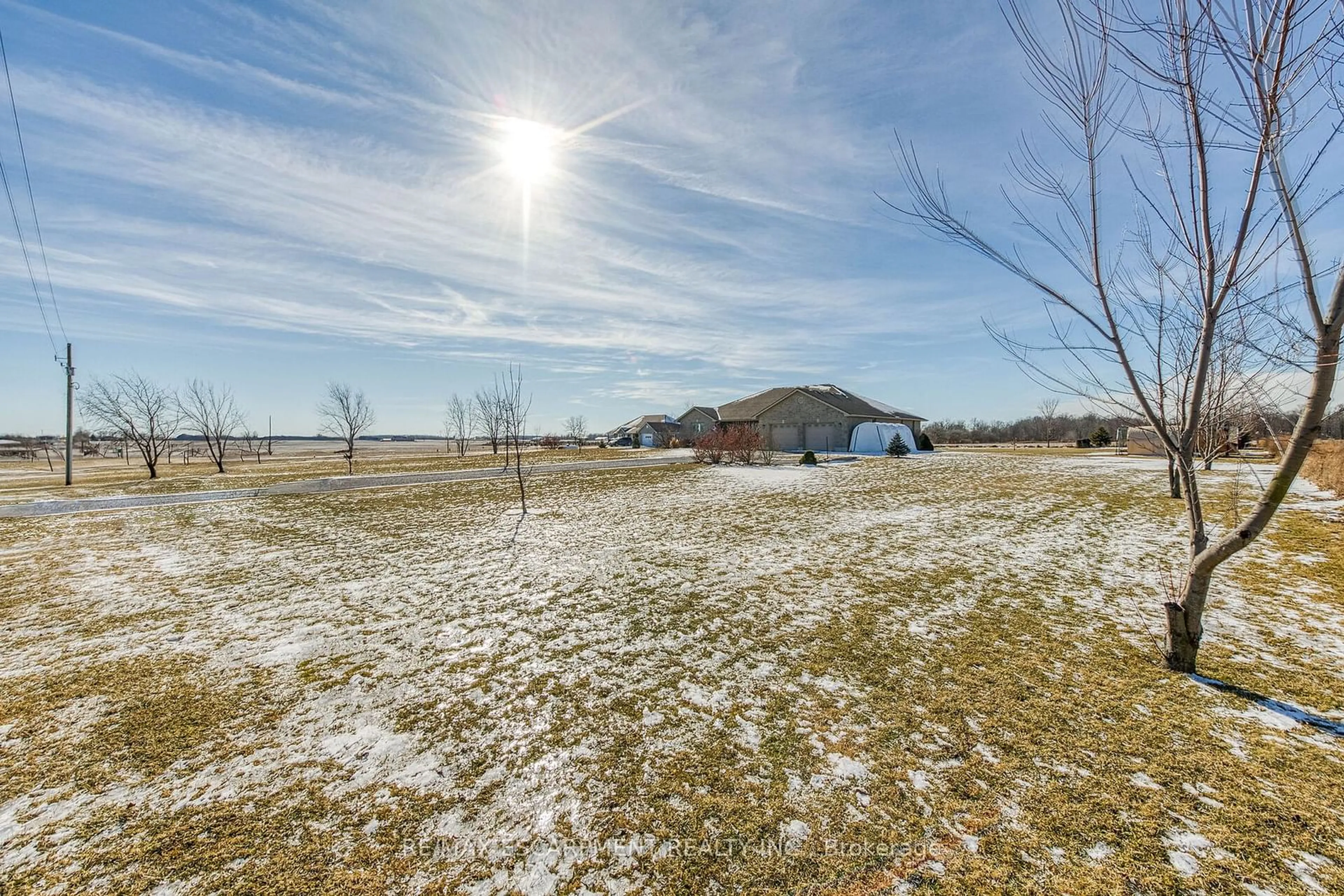 A pic from outside/outdoor area/front of a property/back of a property/a pic from drone, water/lake/river/ocean view for 1950 Cheapside Rd, Haldimand Ontario N0A 1H0