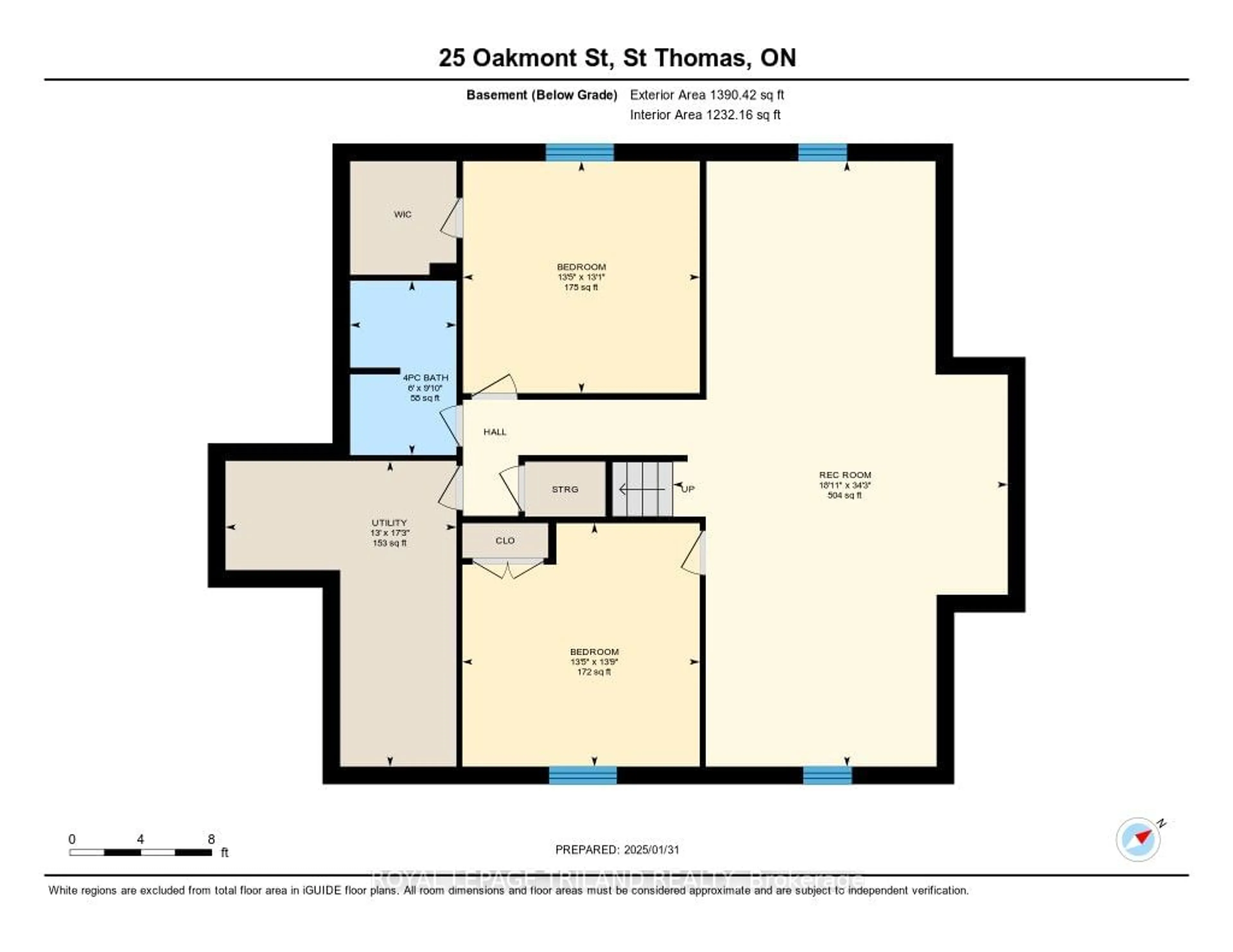 Floor plan for 25 Oakmont St, St. Thomas Ontario N5R 0G3