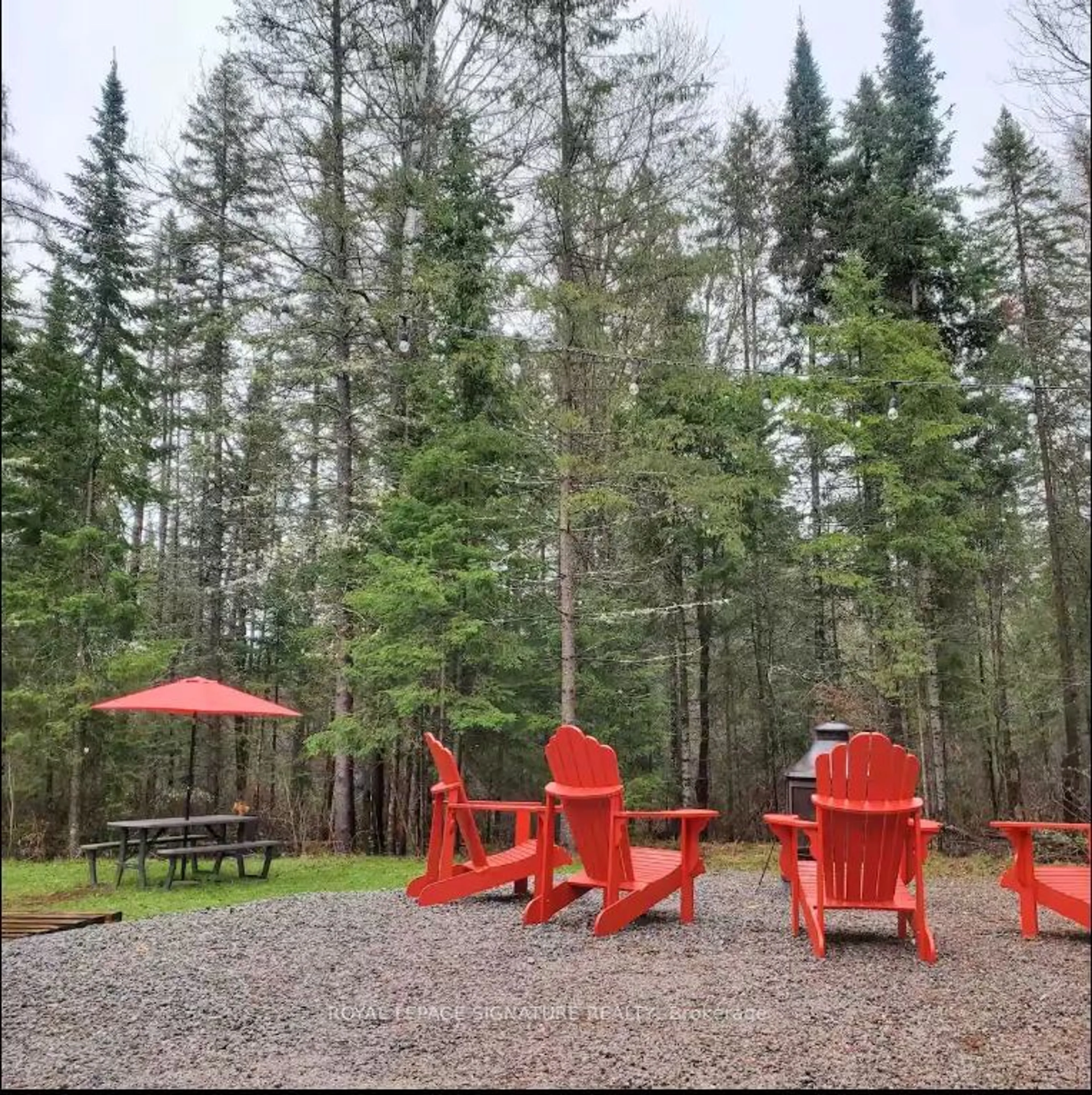 Patio, forest/trees view for 44 Burlanyett Rd, Hastings Highlands Ontario K0L 2R0