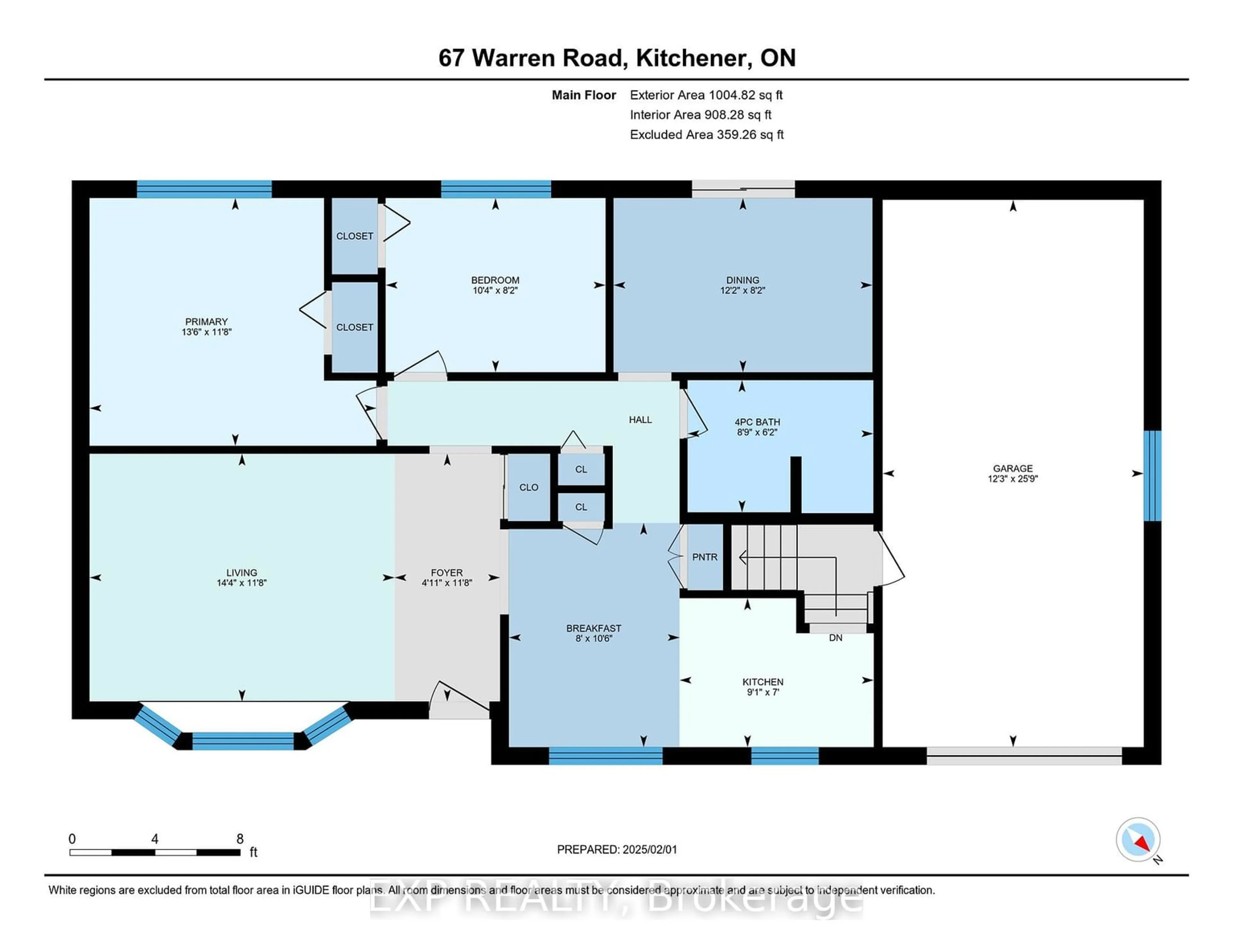 Floor plan for 67 Warren Rd, Kitchener Ontario N2M 4T6