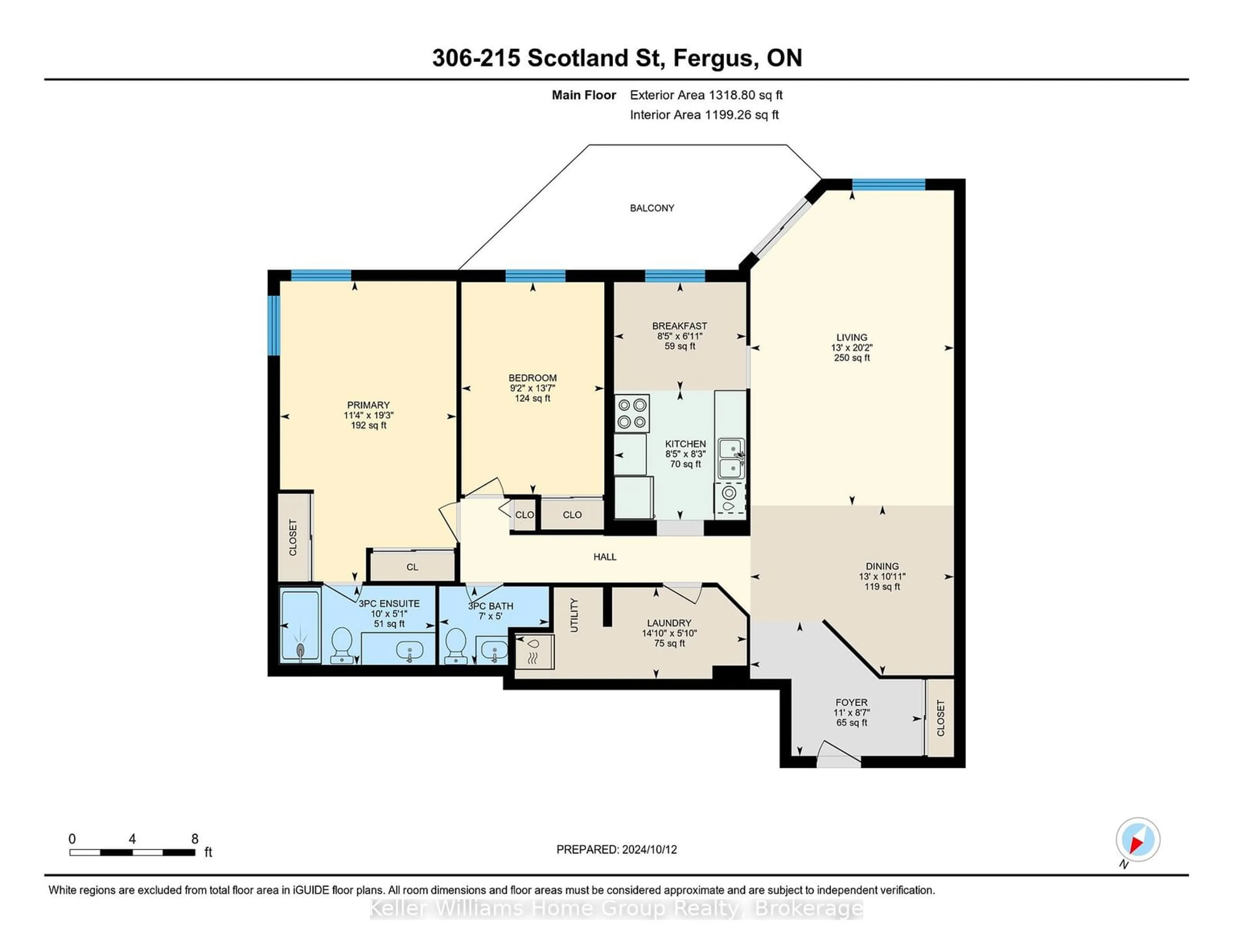 Floor plan for 215 SCOTLAND St #306, Centre Wellington Ontario N1M 3L8