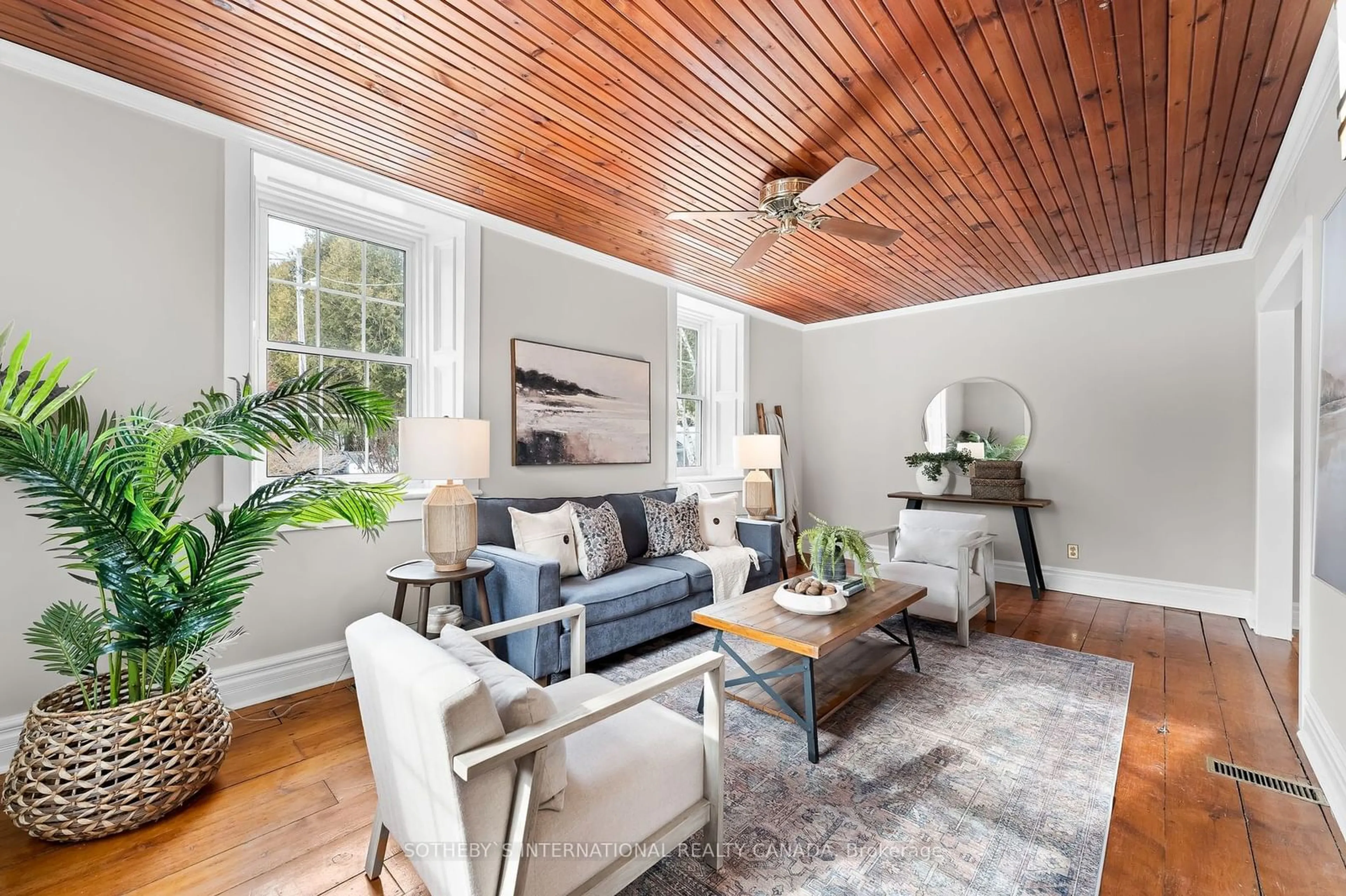 Living room with furniture, wood/laminate floor for 2402 Ganaraska Rd, Port Hope Ontario L0A 1B0