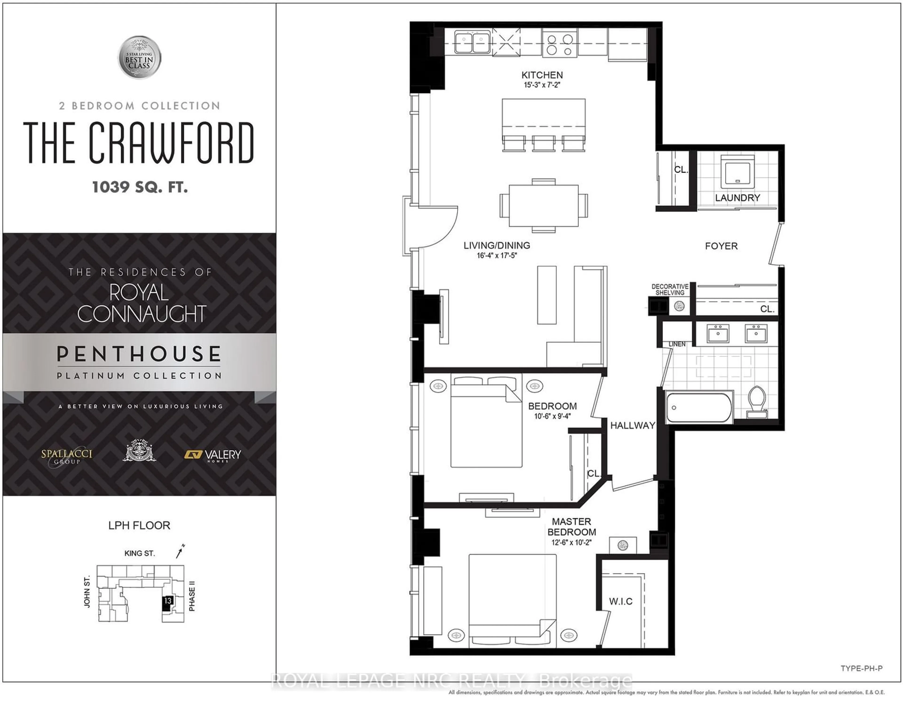 Floor plan for 118 King St #LPH13, Hamilton Ontario L8N 0A9