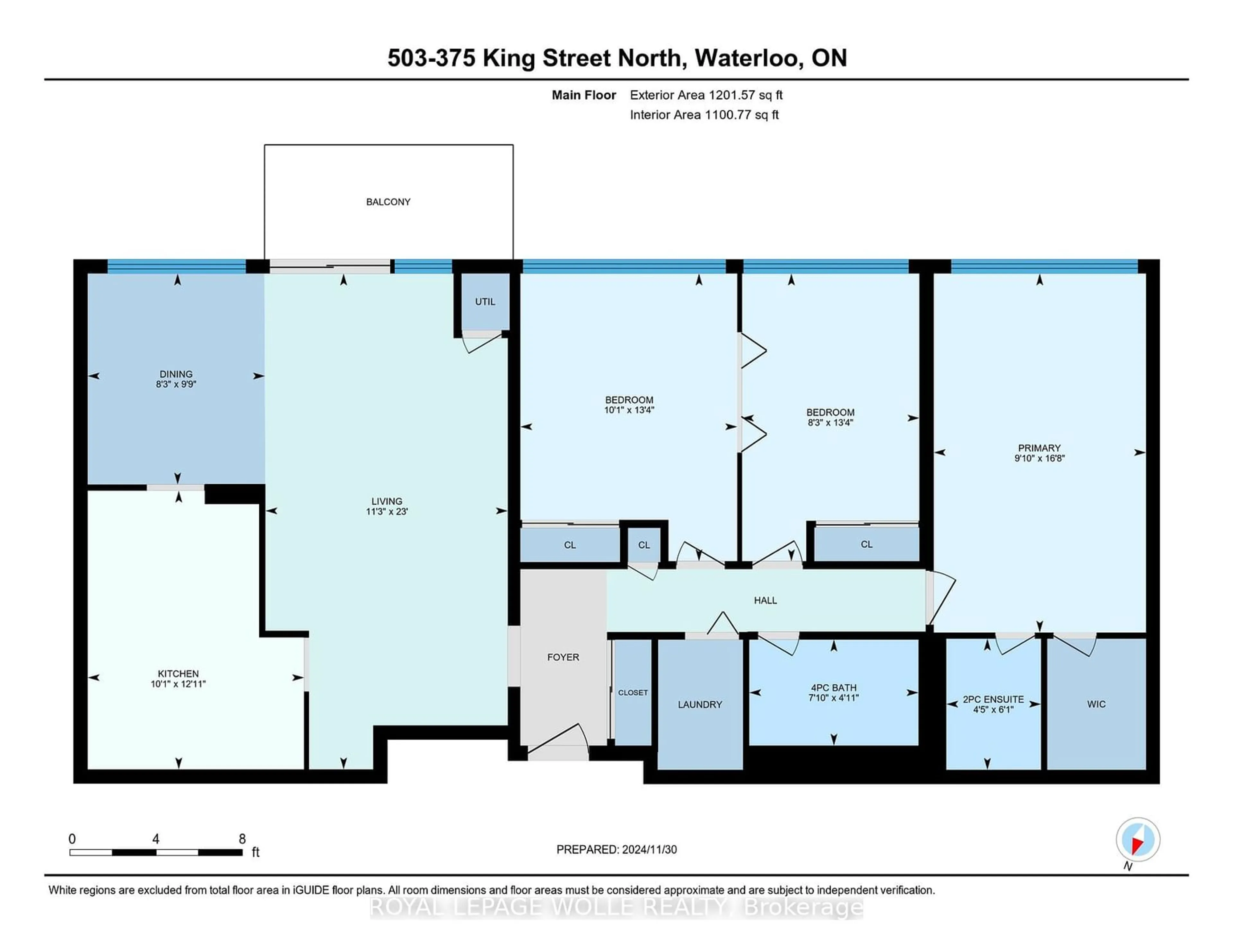 Floor plan for 375 King St #503, Waterloo Ontario N2J 4L6