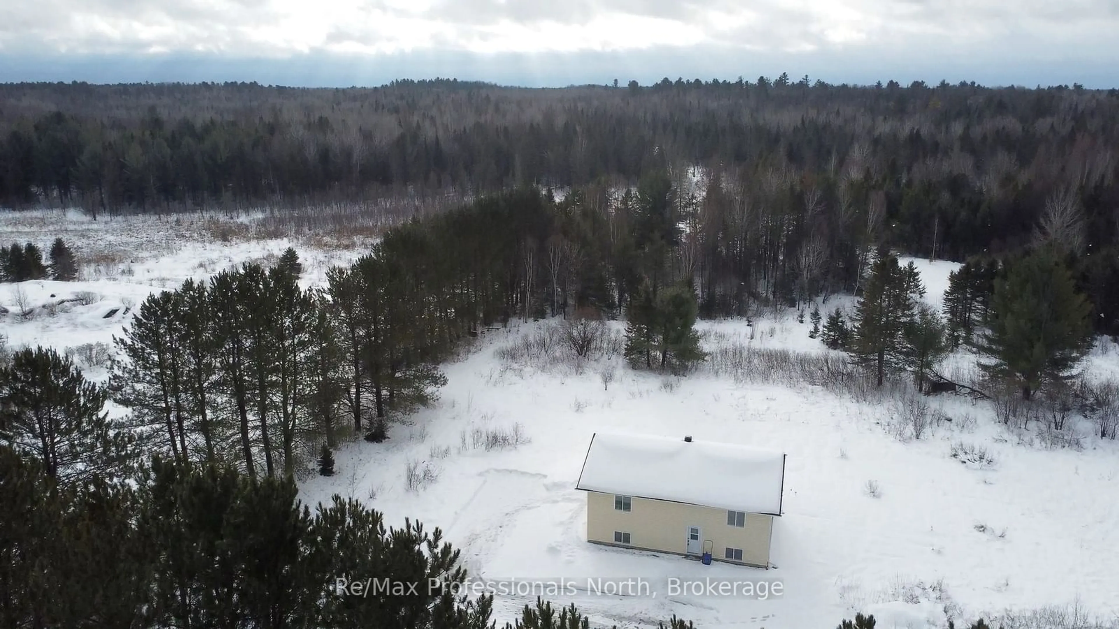 A pic from outside/outdoor area/front of a property/back of a property/a pic from drone, mountain view for 46 Laurin Rd, West Nipissing Ontario P0H 2M0