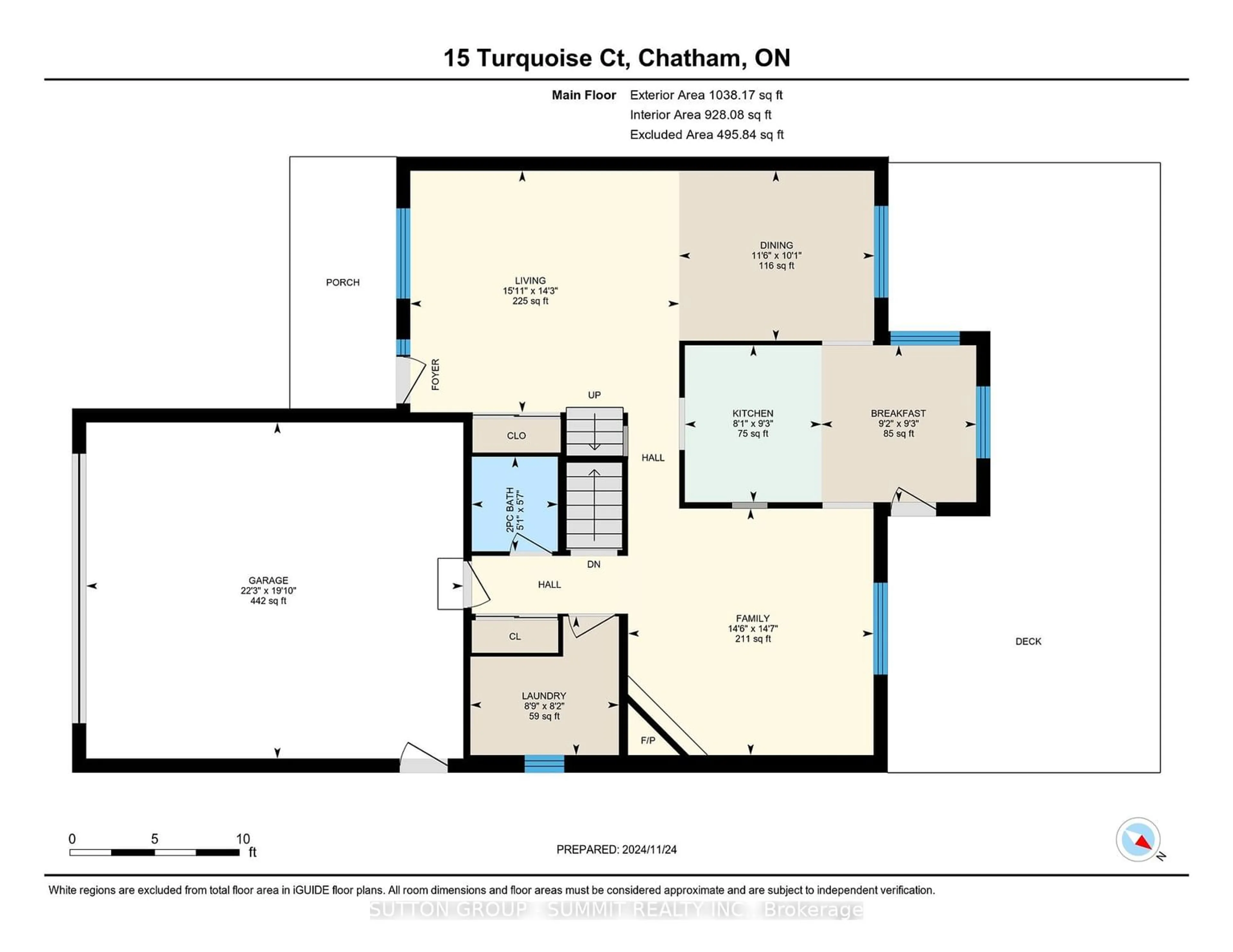 Floor plan for 15 Turquoise Crt, Chatham-Kent Ontario N7M 6G8