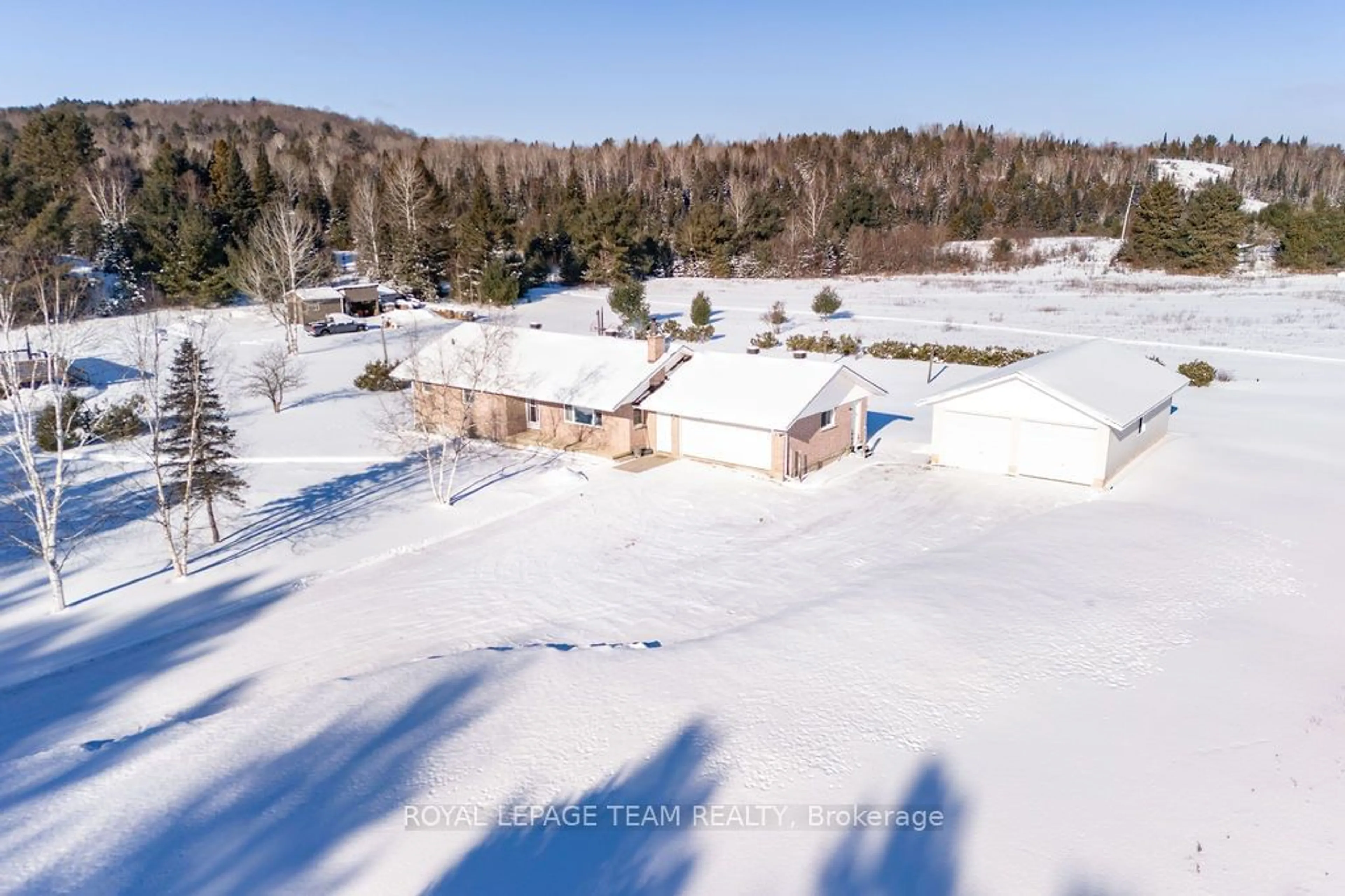 A pic from outside/outdoor area/front of a property/back of a property/a pic from drone, unknown for 48 Pioneer Rd, Madawaska Valley Ontario K0J 1B0