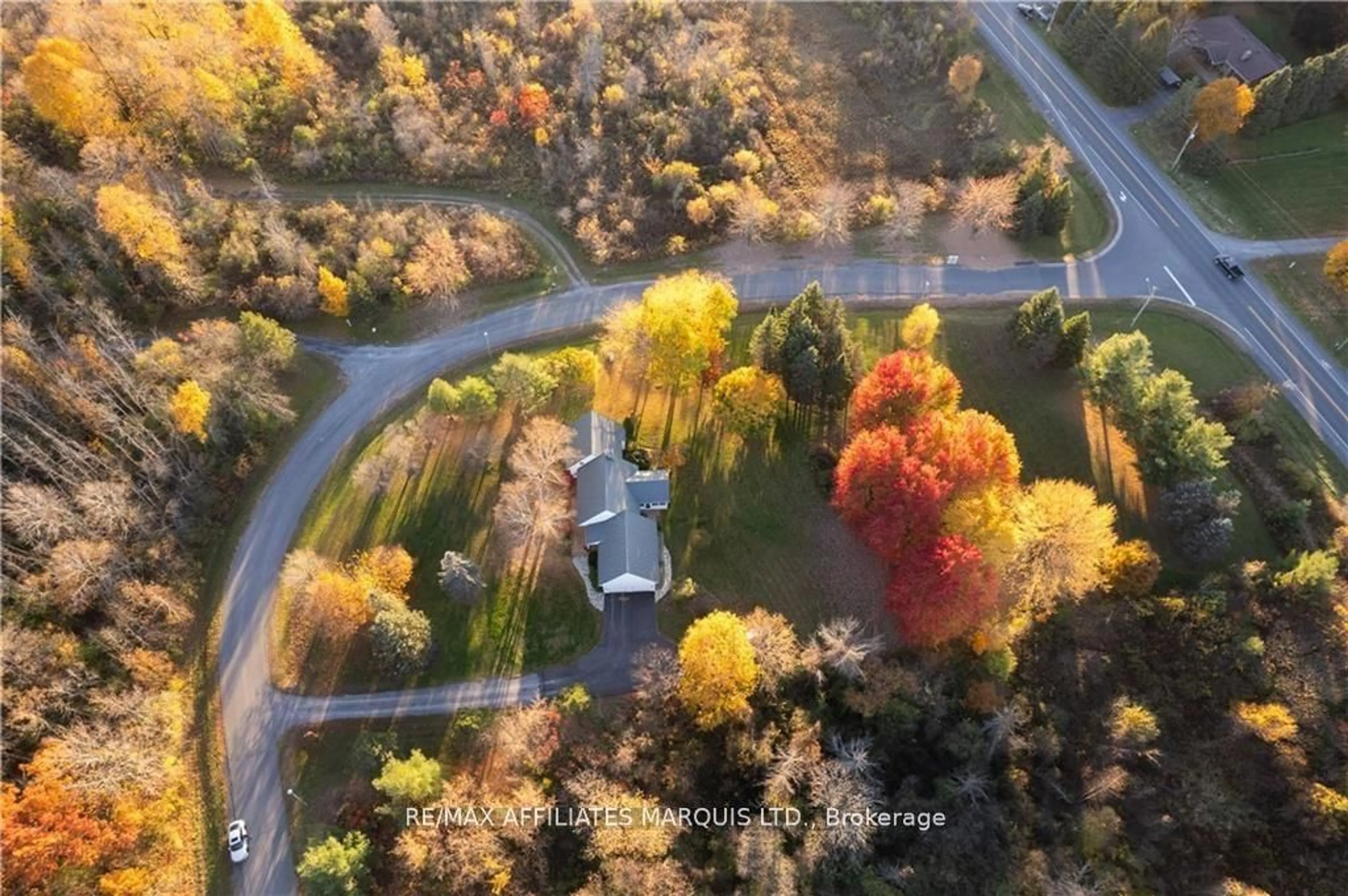 A pic from outside/outdoor area/front of a property/back of a property/a pic from drone, forest/trees view for 19662 COUNTY ROAD 19 Rd, South Glengarry Ontario K0C 2J0