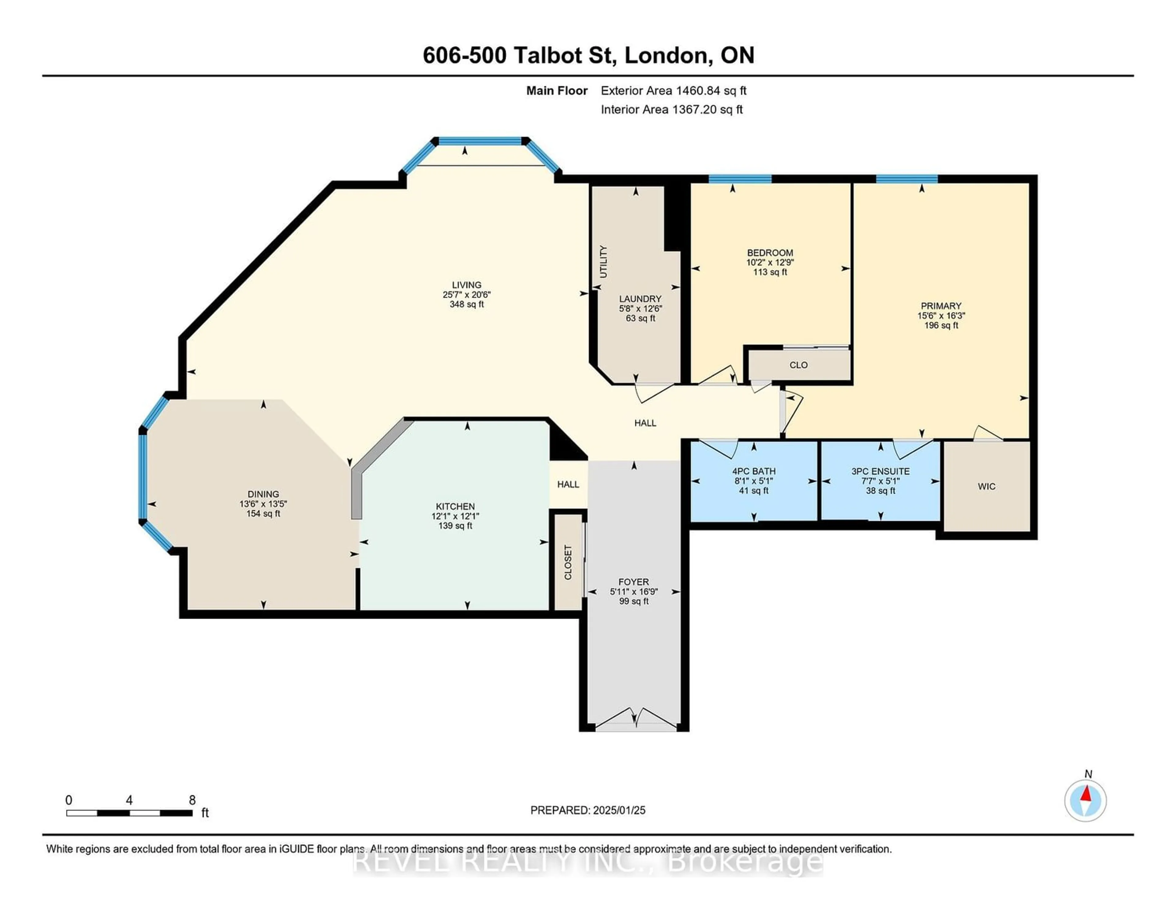 Floor plan for 500 Talbot St #606, London Ontario N6A 2S3