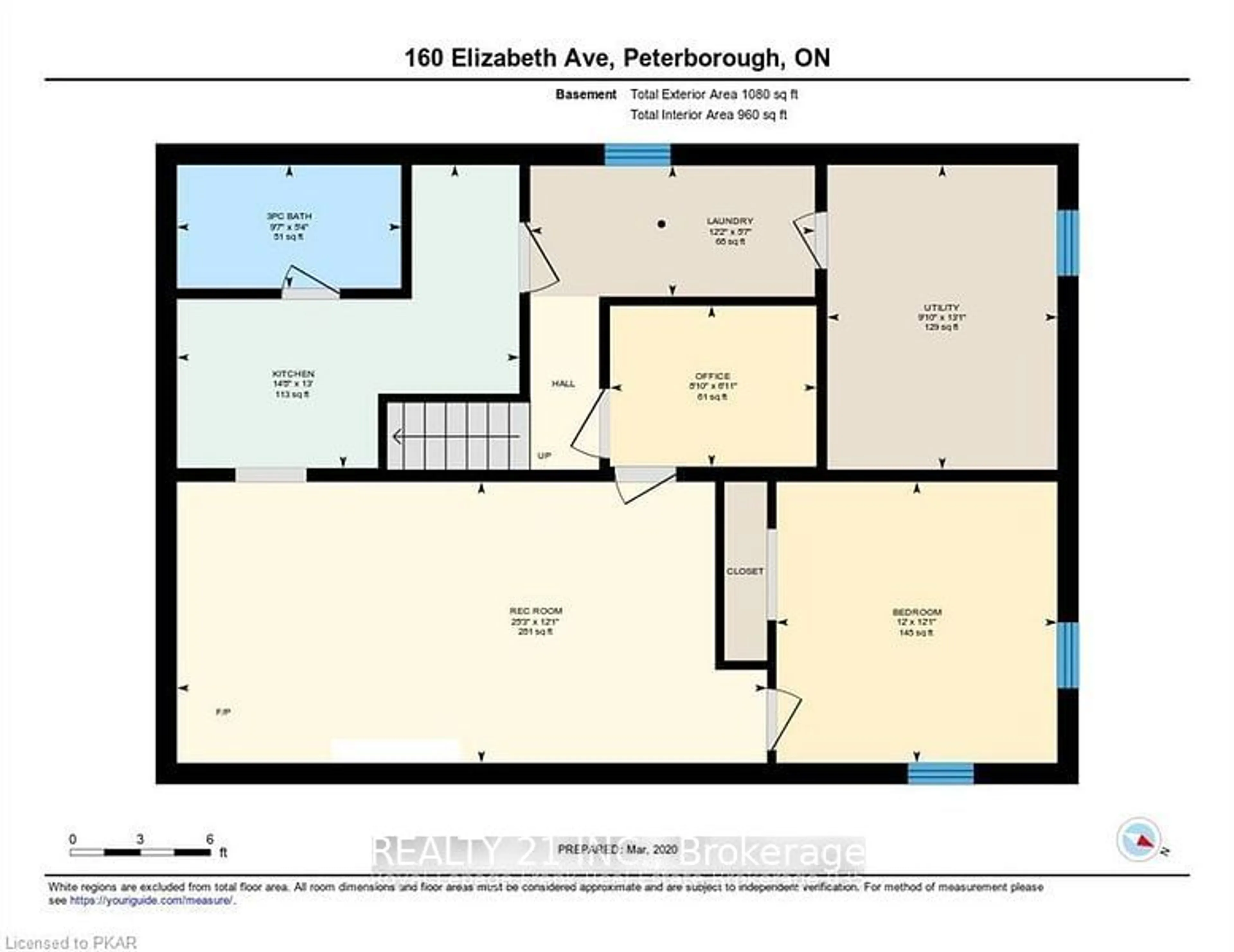 Floor plan for 160 Elizabeth Ave, Peterborough Ontario K9H 5E3