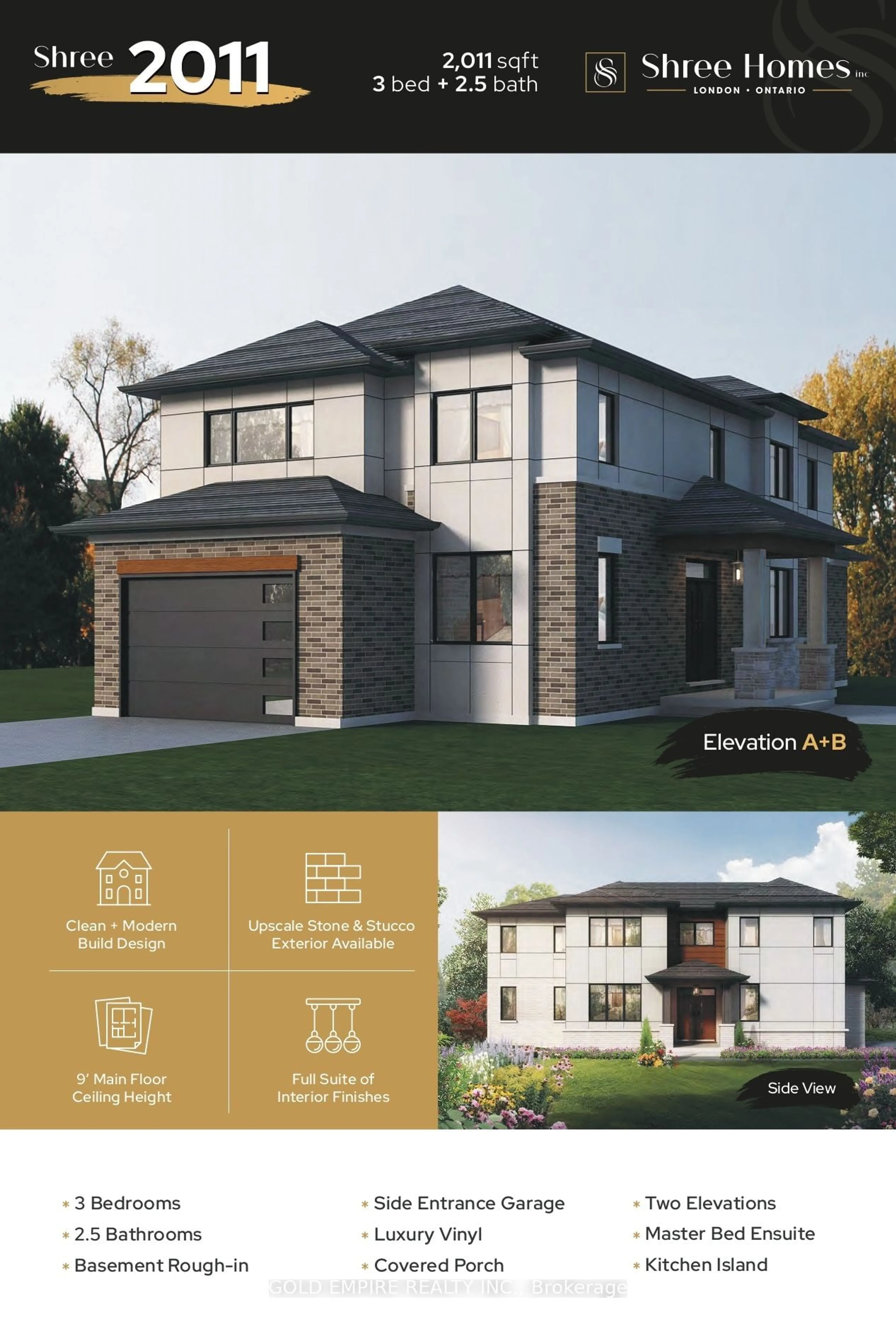 Home with brick exterior material, building for 1135 Hobbs Dr #LOT 155, London Ontario N6M 0M1