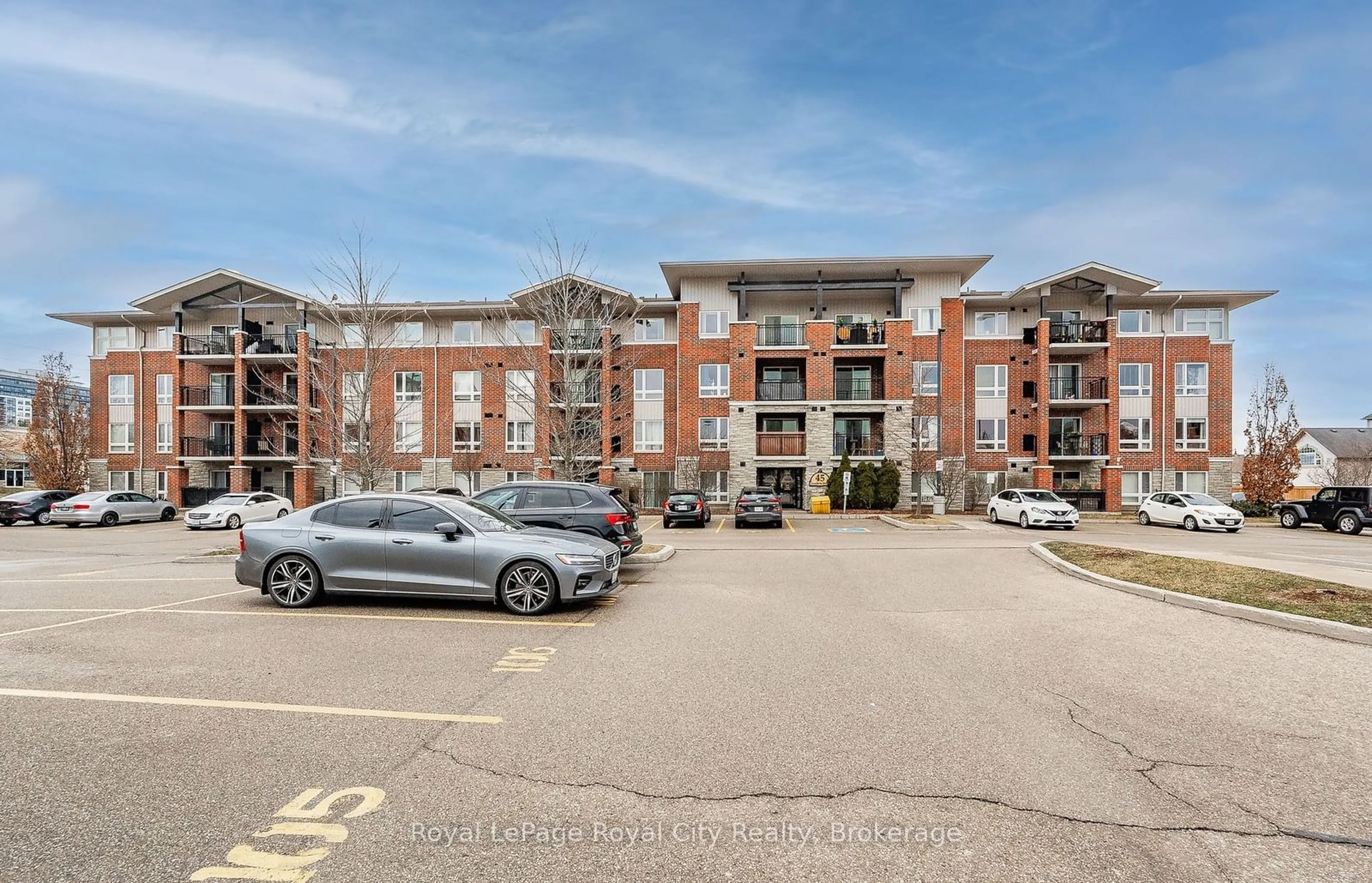 A pic from outside/outdoor area/front of a property/back of a property/a pic from drone, building for 45 Goodwin Dr #308, Guelph Ontario N1L 0E9