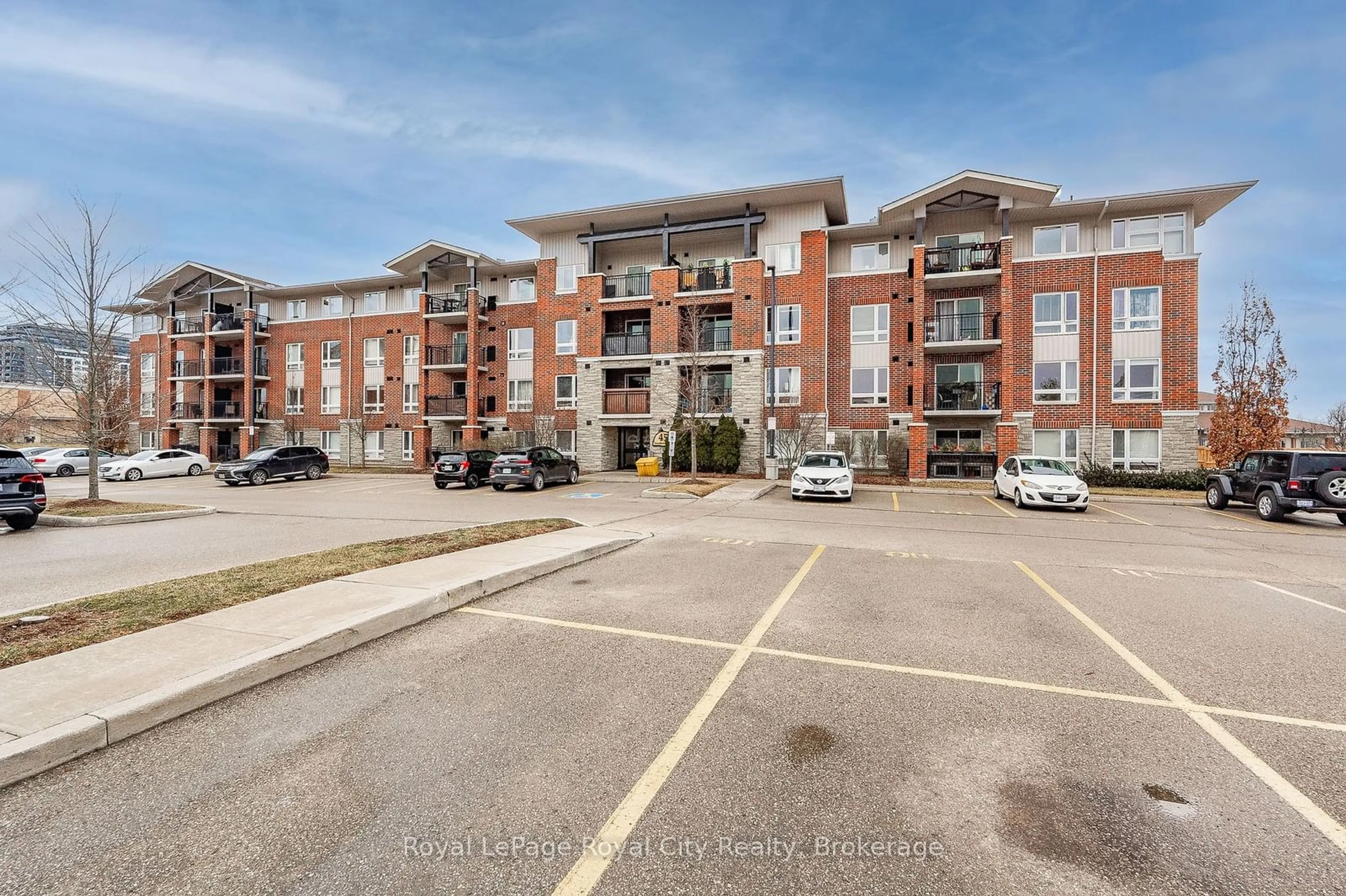 A pic from outside/outdoor area/front of a property/back of a property/a pic from drone, unknown for 45 Goodwin Dr #308, Guelph Ontario N1L 0E9