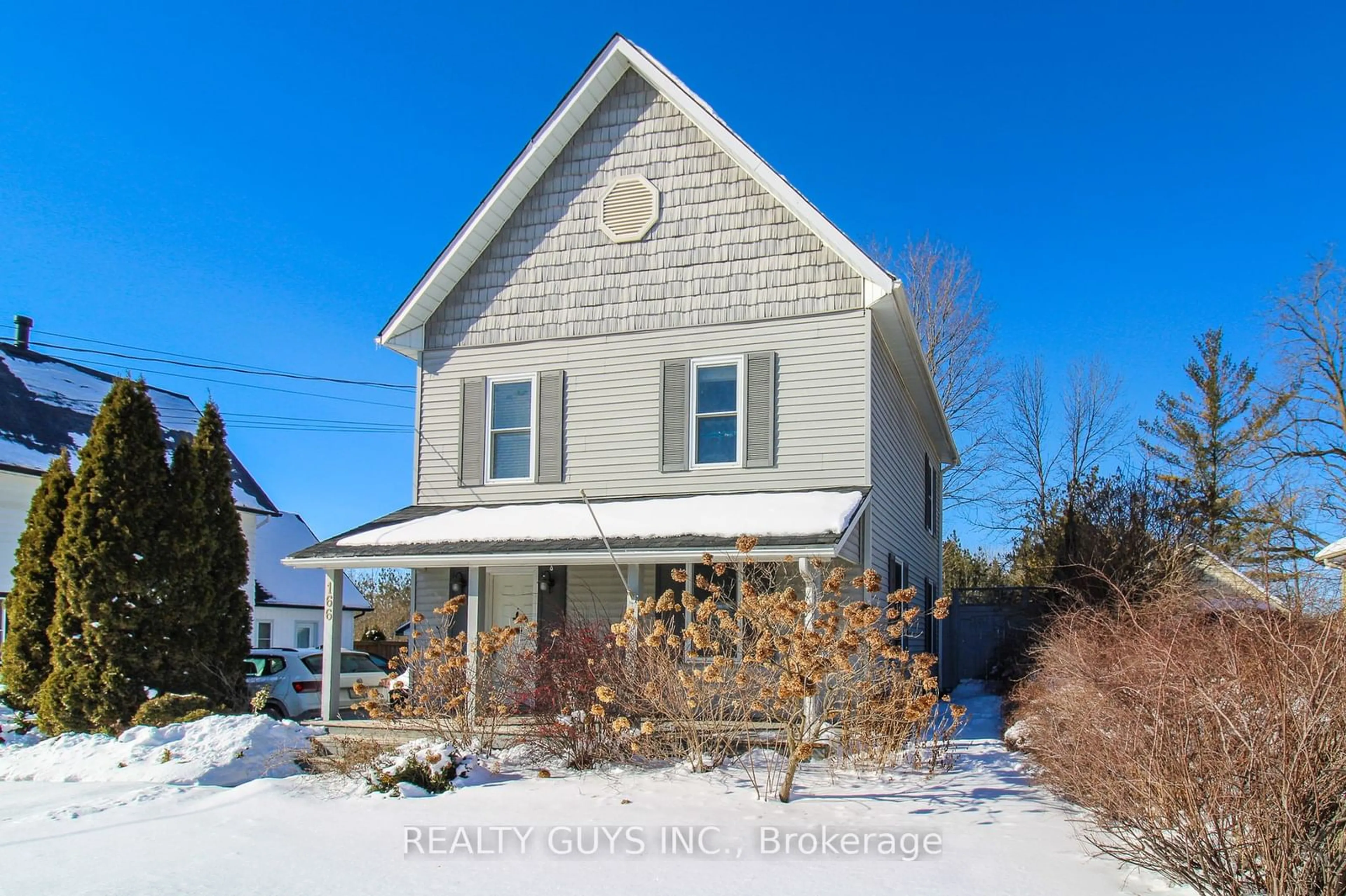 Home with vinyl exterior material, street for 166 Queen St, Smith-Ennismore-Lakefield Ontario K0L 2H0