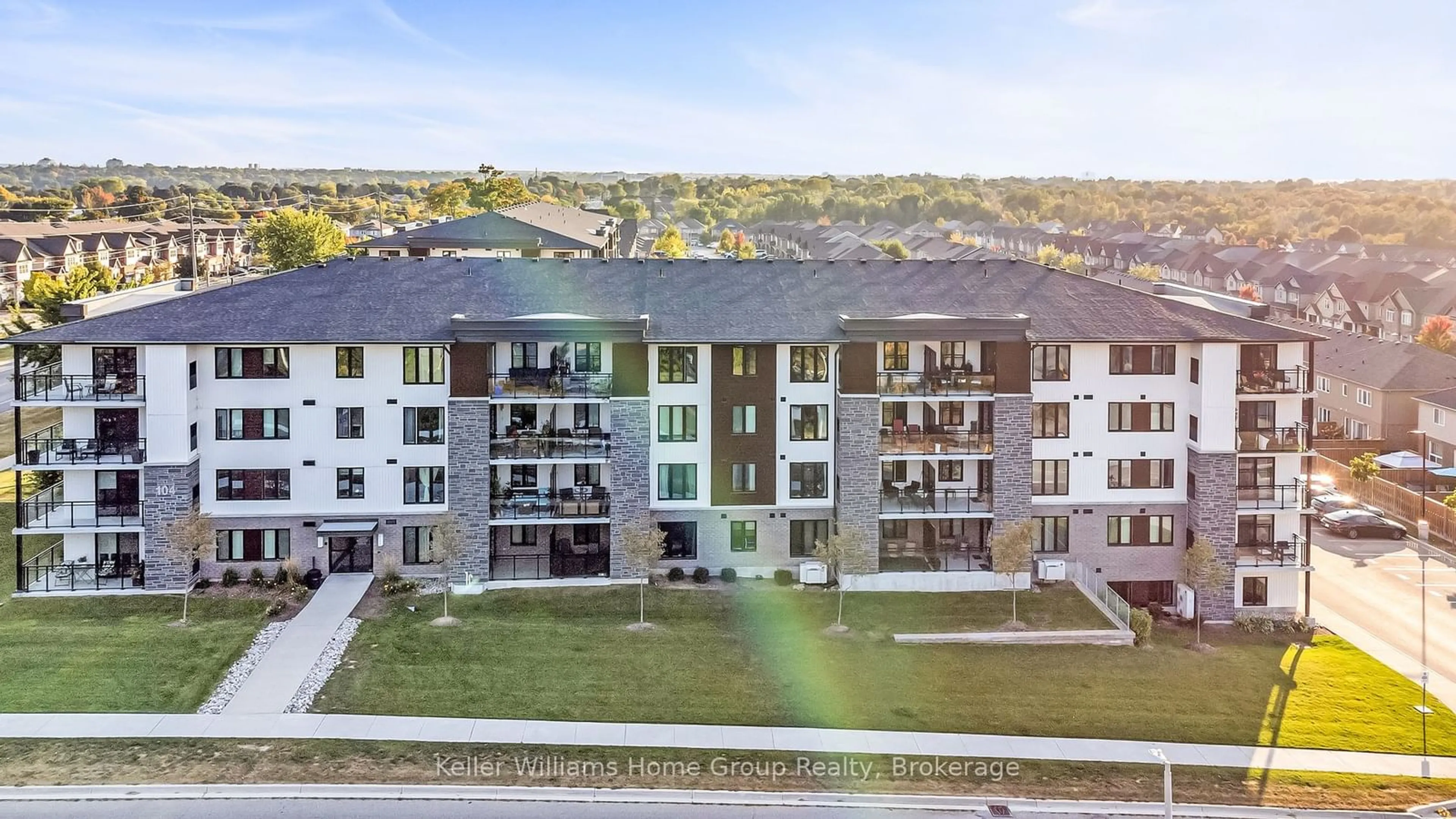 A pic from outside/outdoor area/front of a property/back of a property/a pic from drone, unknown for 104 SUMMIT RIDGE Dr #408, Guelph Ontario N1E 0R5