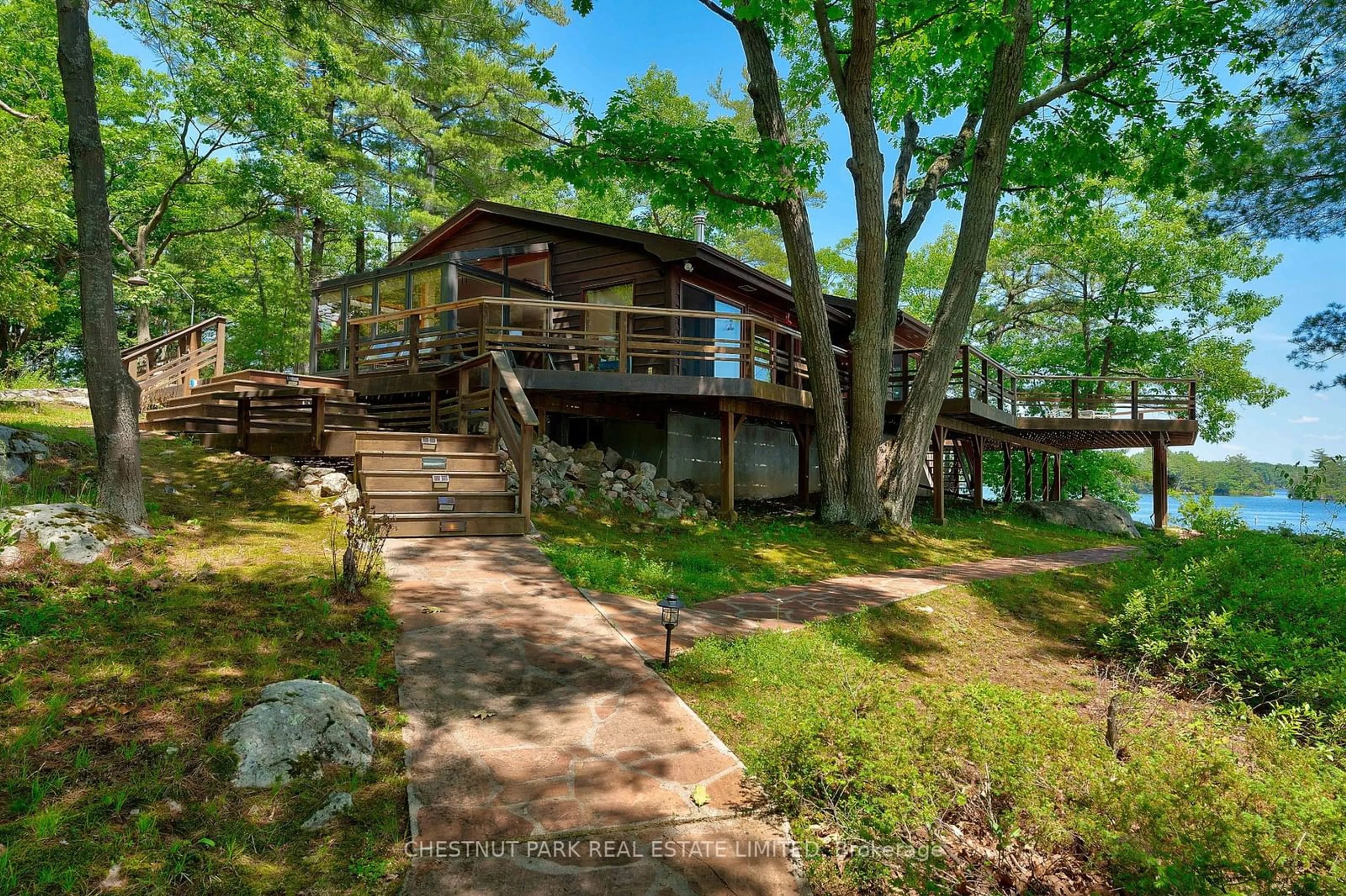 A pic from outside/outdoor area/front of a property/back of a property/a pic from drone, water/lake/river/ocean view for 1 Hickey Island, Leeds and the Thousand Islands Ontario K0E 1L0