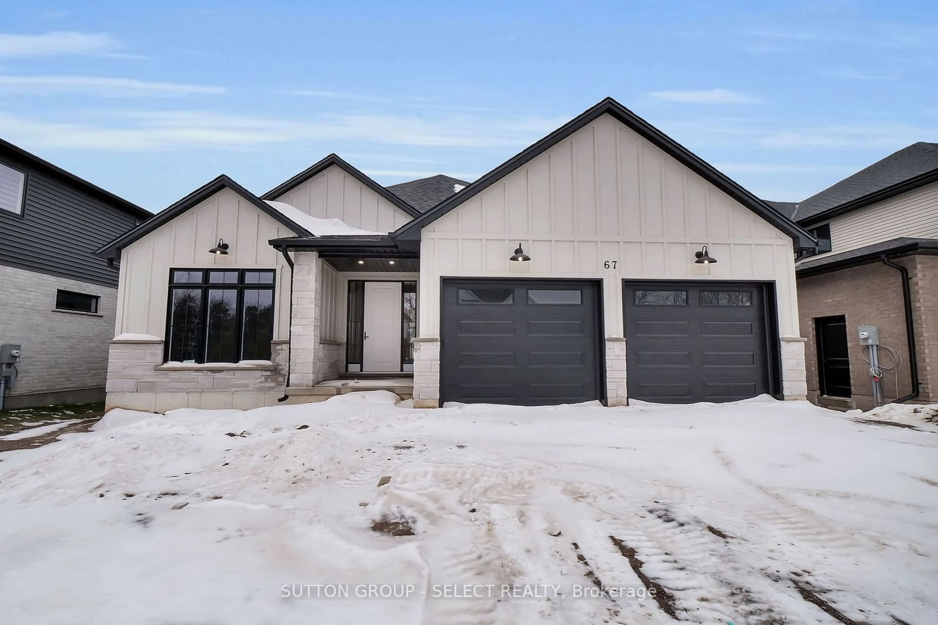 Home with brick exterior material, street for 67 ROYAL Cres, Southwold Ontario N5P 3T2