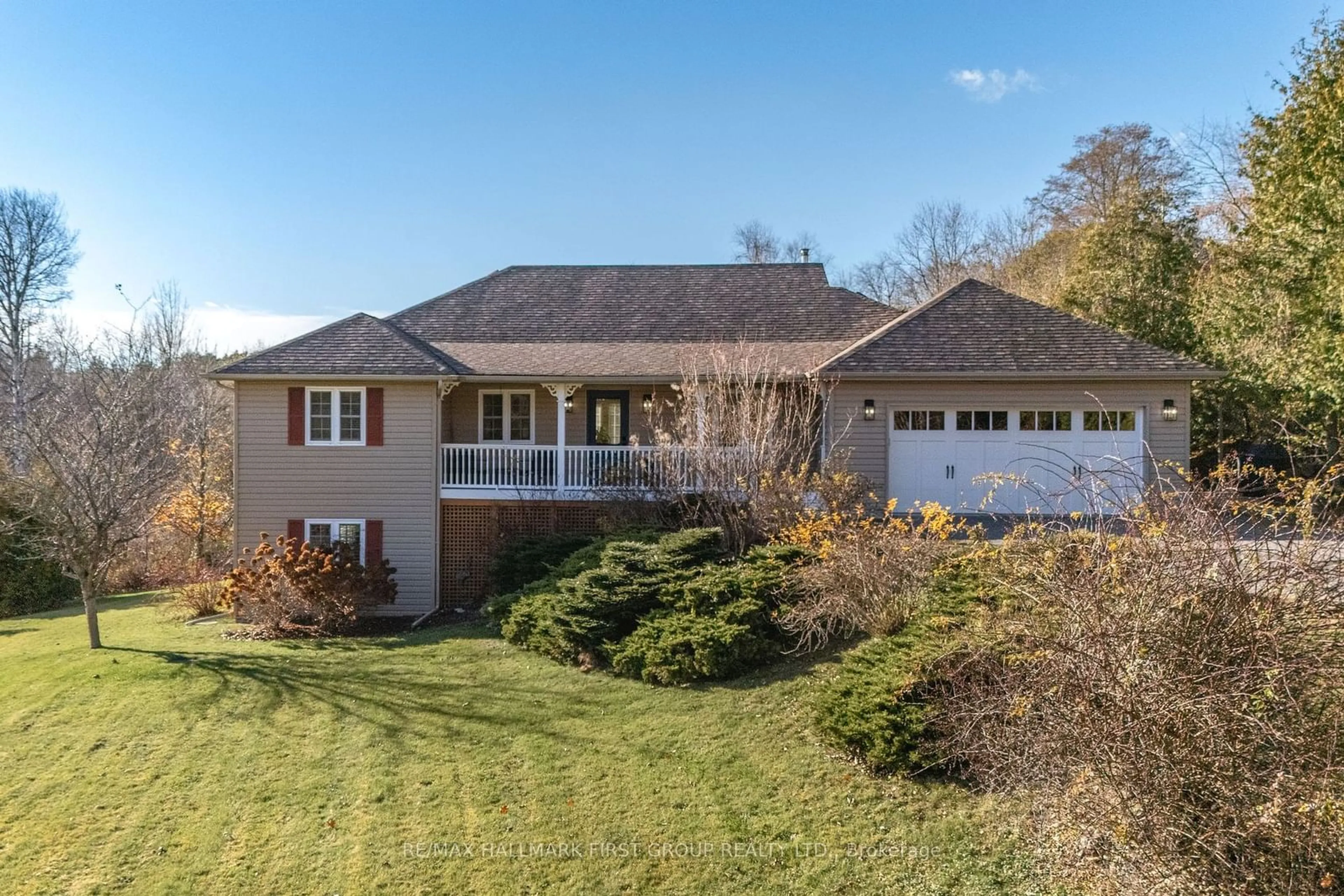 A pic from outside/outdoor area/front of a property/back of a property/a pic from drone, water/lake/river/ocean view for 2084 Ron Harnden Rd, Hamilton Township Ontario K9A 4J8