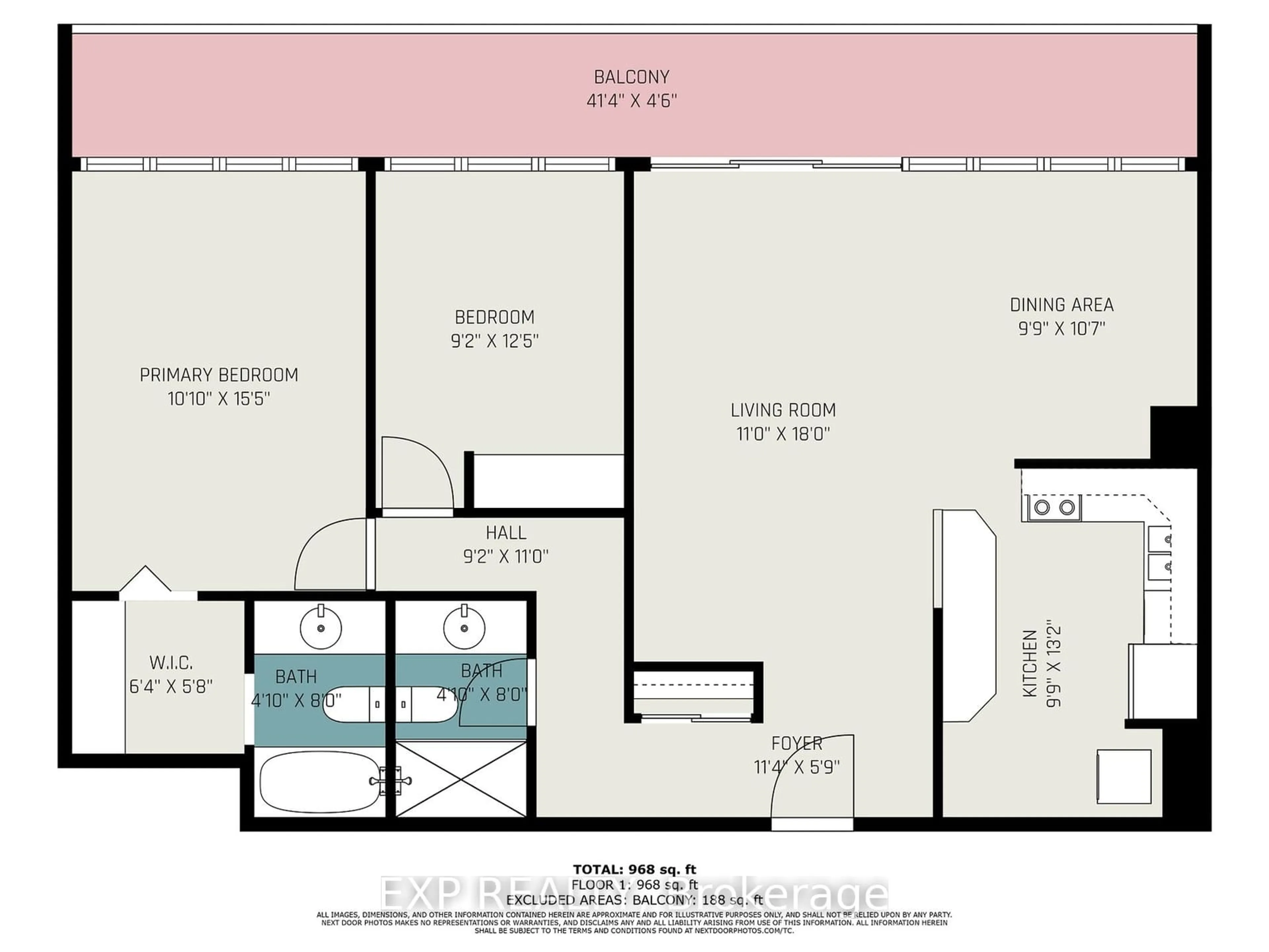 Floor plan for 370 Dominion Ave #304, Carlingwood - Westboro and Area Ontario K2A 3X4