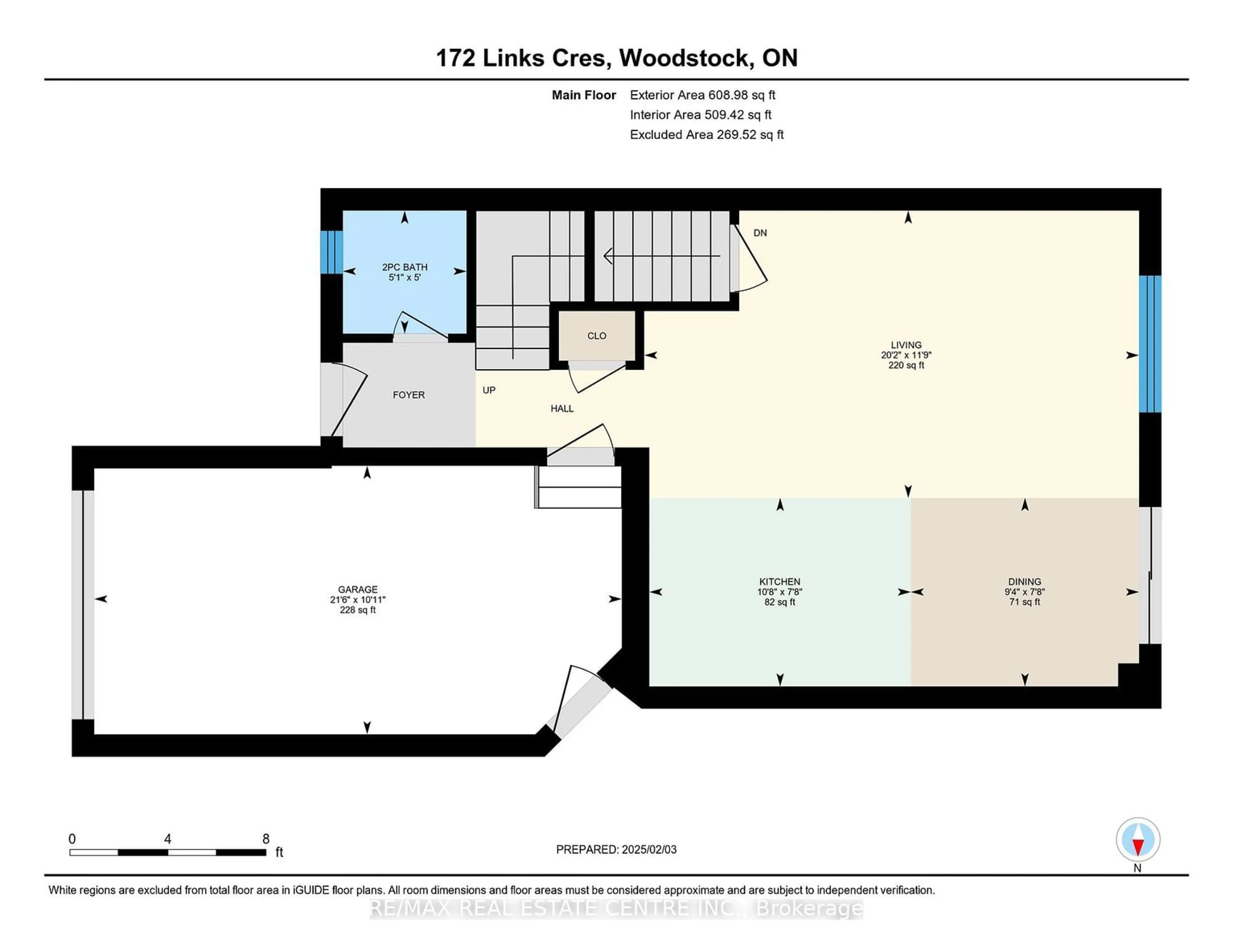 Floor plan for 172 Links Cres, Woodstock Ontario N4T 0L9