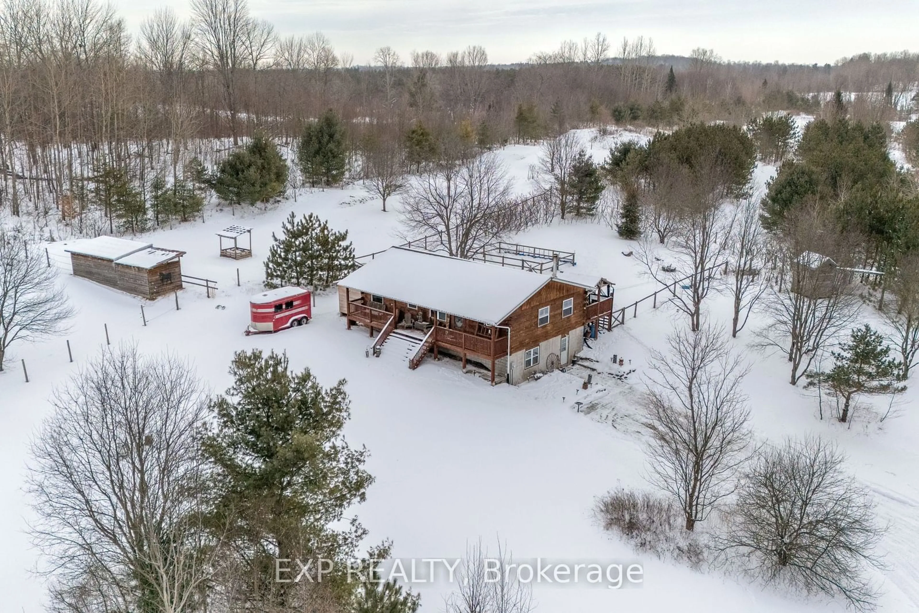 A pic from outside/outdoor area/front of a property/back of a property/a pic from drone, unknown for 1469 Queensborough Rd, Madoc Ontario K0K 2K0