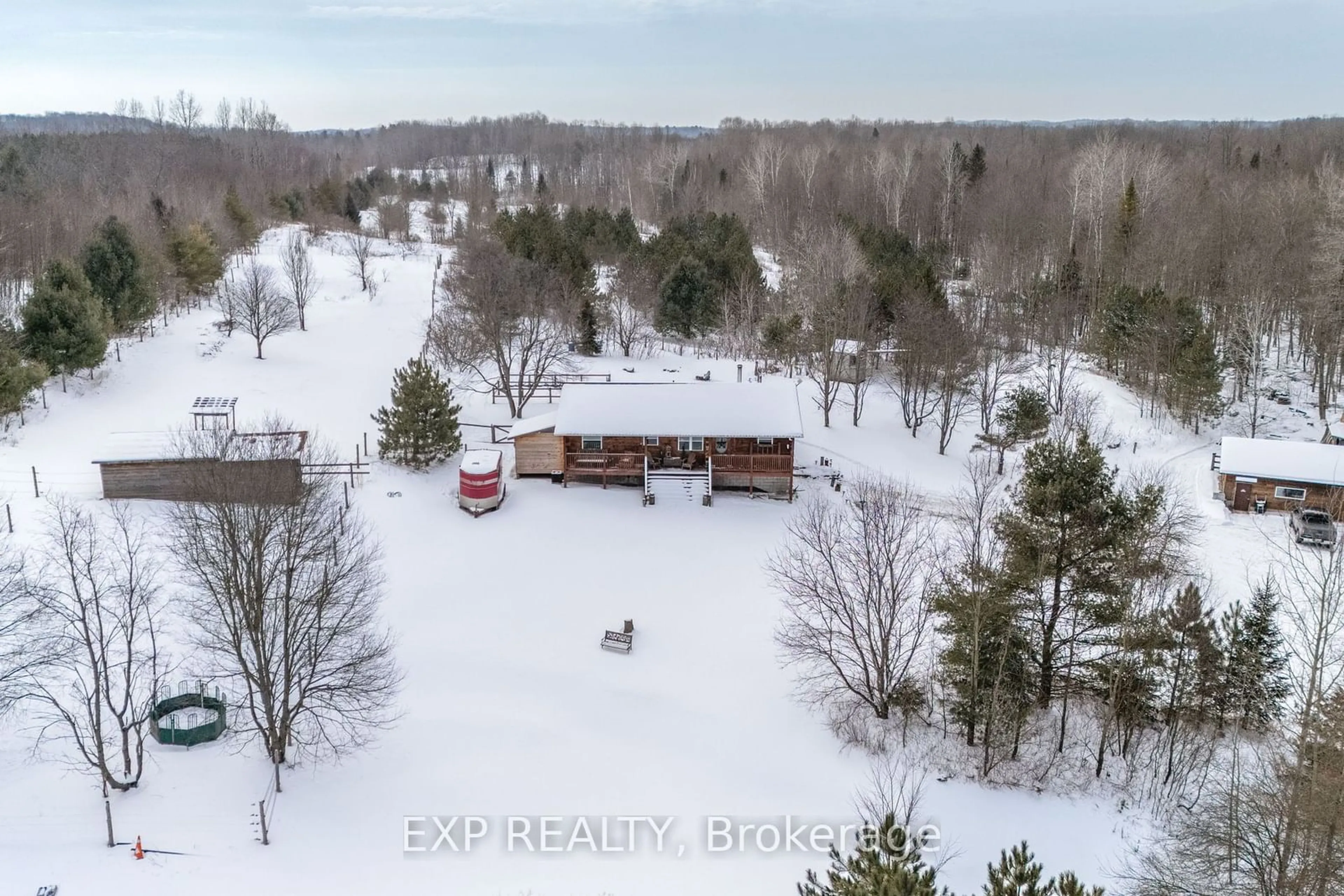 A pic from outside/outdoor area/front of a property/back of a property/a pic from drone, unknown for 1469 Queensborough Rd, Madoc Ontario K0K 2K0